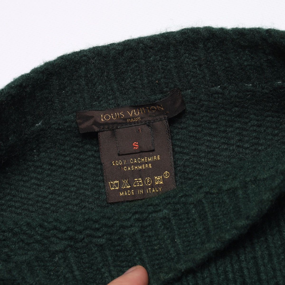 Louis Vuitton Louis Vuitton Cashmere Green Sweater Knit Size S / US 4 / IT 40 - 5 Thumbnail