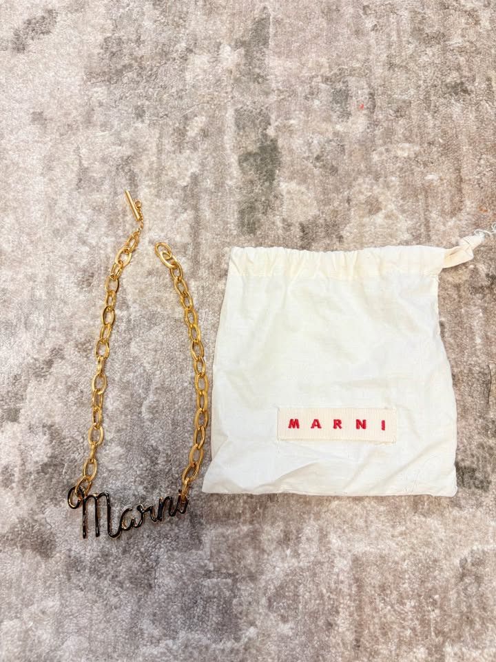Marni Marni Logo Plaque Chain-Link Necklace Size ONE SIZE - 5 Thumbnail