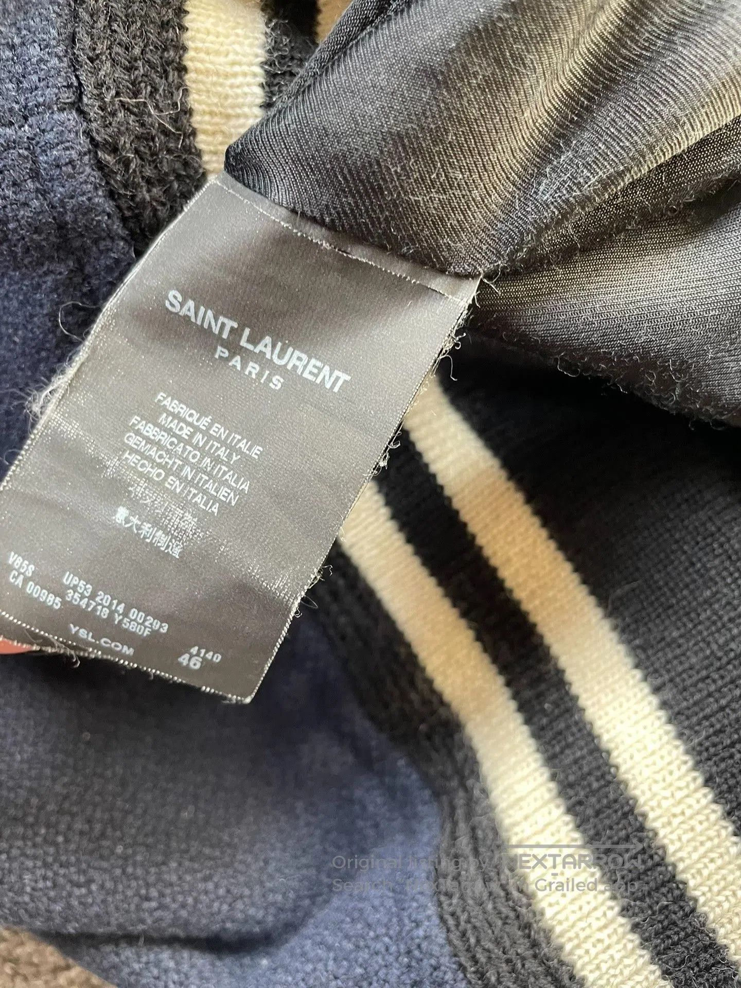 Saint Laurent Paris Saint Laurent 14FW Navy Varsity Jacket. Size US S / EU 44-46 / 1 - 7 Thumbnail