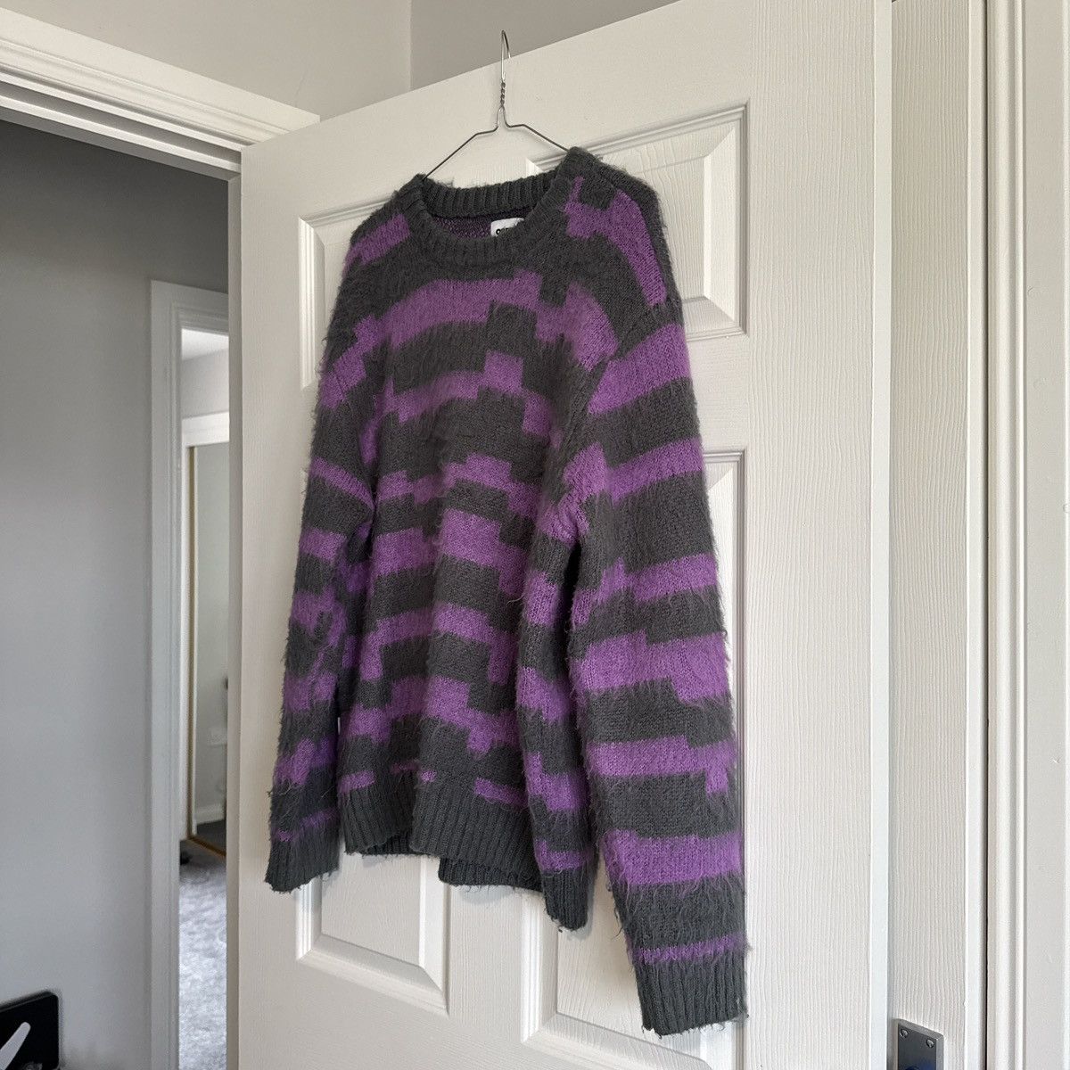Obey Obey Signal Sweater – Rare Grey & Purple Colourway Size US M / EU 48-50 / 2 - 5 Thumbnail