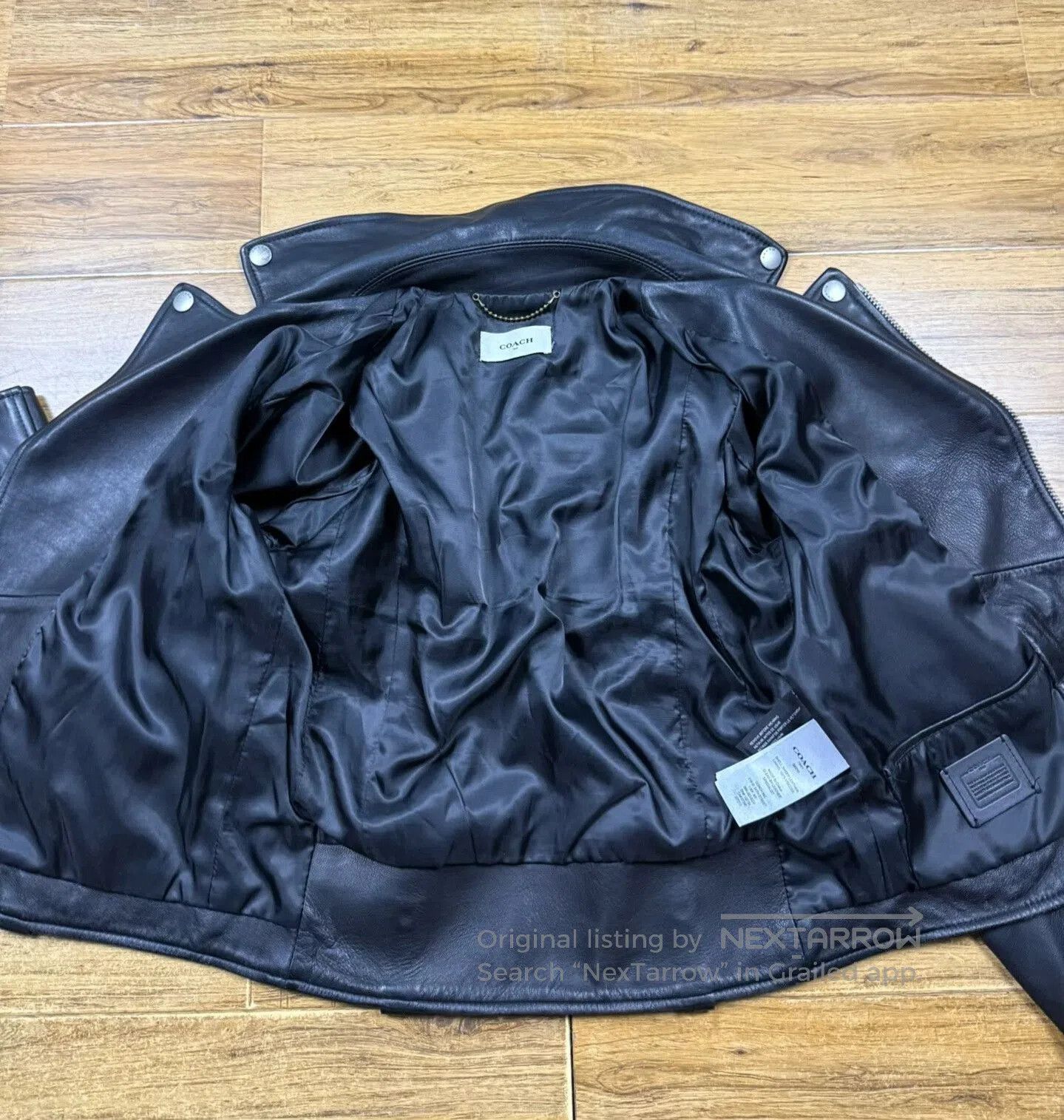Coach COACH Black Leather Biker Jacket. Size US M / EU 48-50 / 2 - 3 Thumbnail