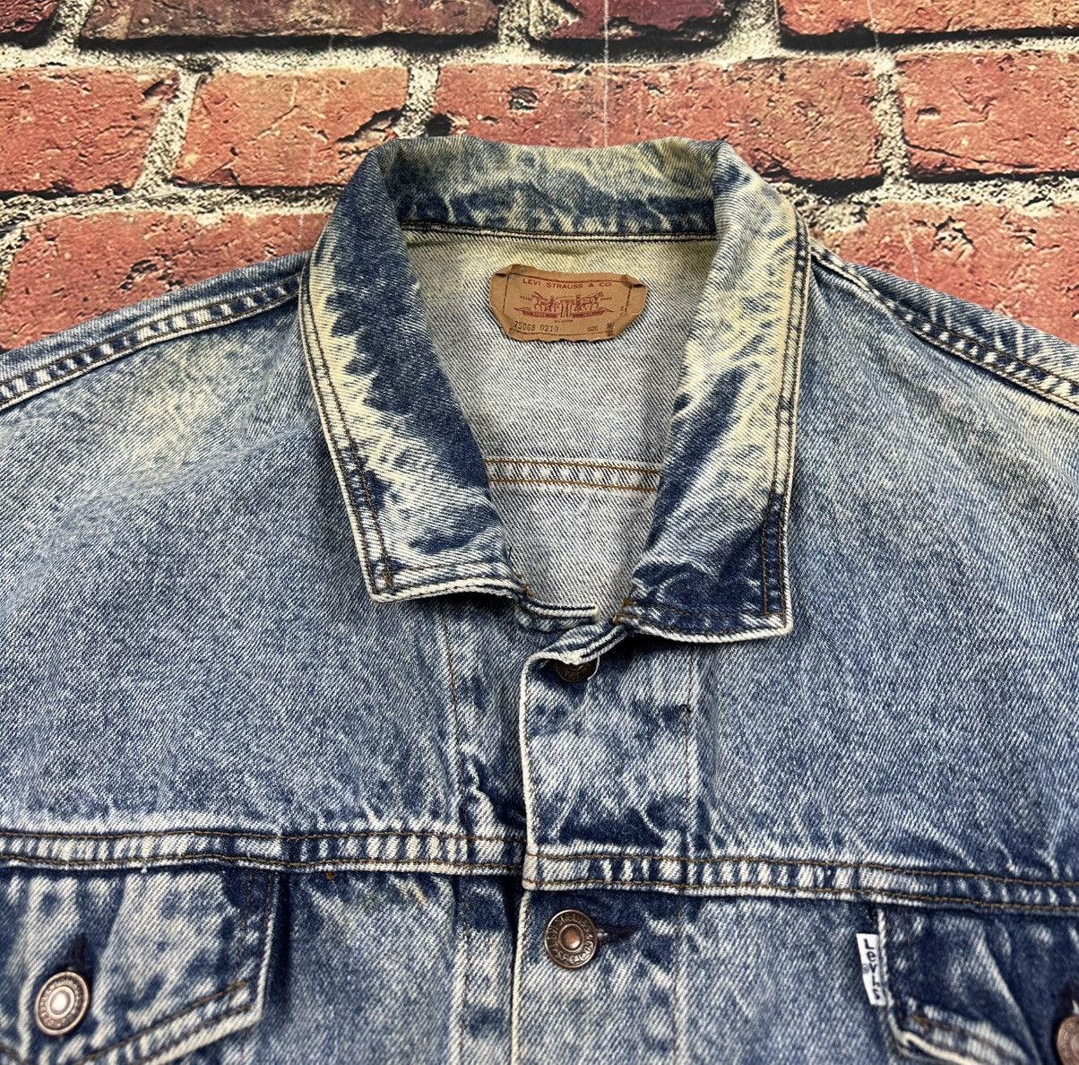 Levi's Vintage 80s Levis Denim Acid Trucker Jacket USA 75068 0219 Size US M / EU 48-50 / 2 - 9 Thumbnail