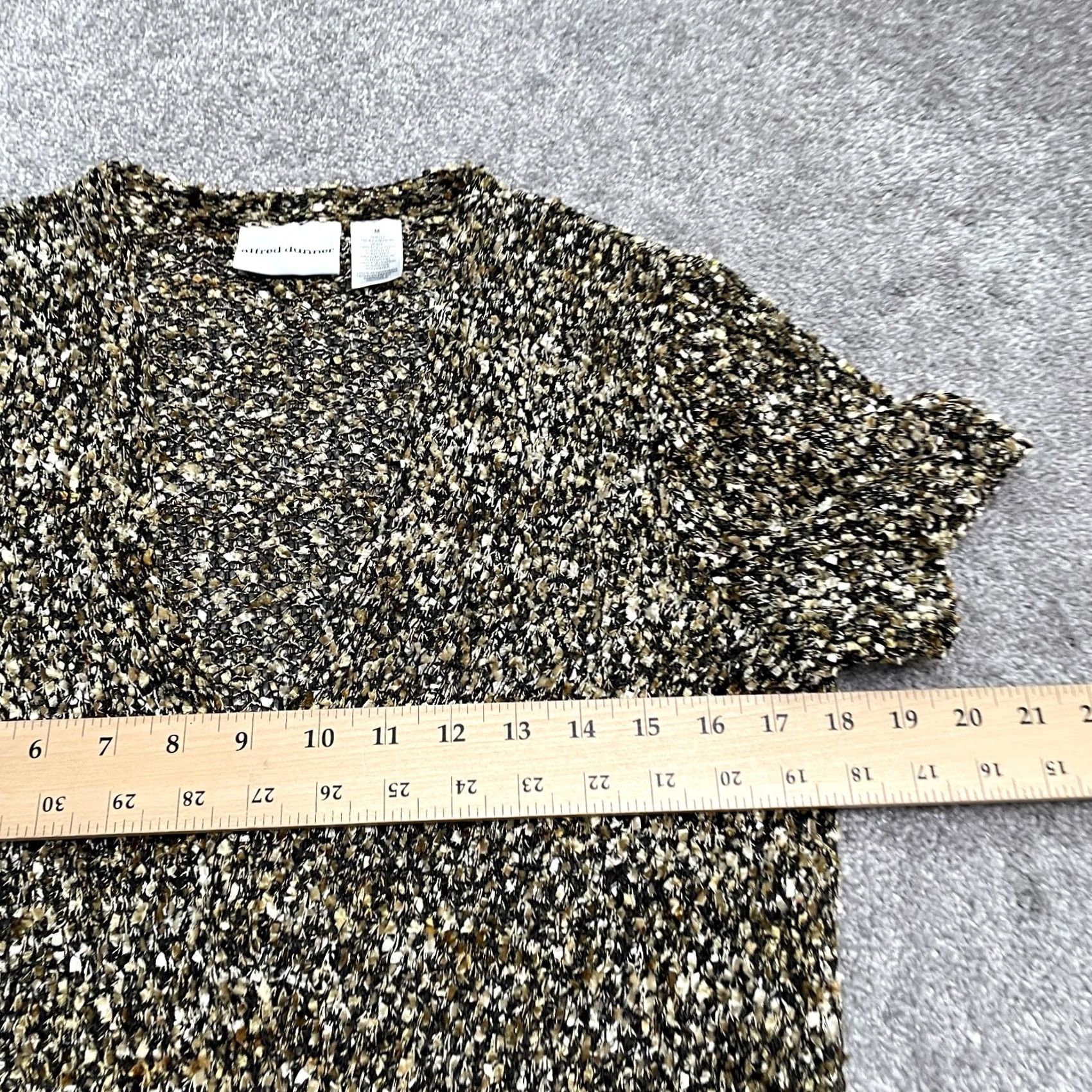 Vintage Alfred Dunner Cardigan Sweater Womens Medium Brown Short Sleeve Casual Size M / US 6-8 / IT 42-44 - 7 Thumbnail
