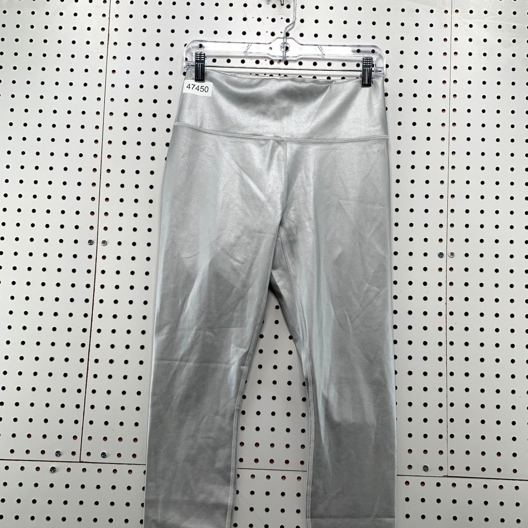 Fabletics Fabletics Leggings Womens Large Shiny Silver 28x28 Casual Active Workout Skinny Inseam 28 in Size 36" / US 14 / IT 50 - 4 Thumbnail