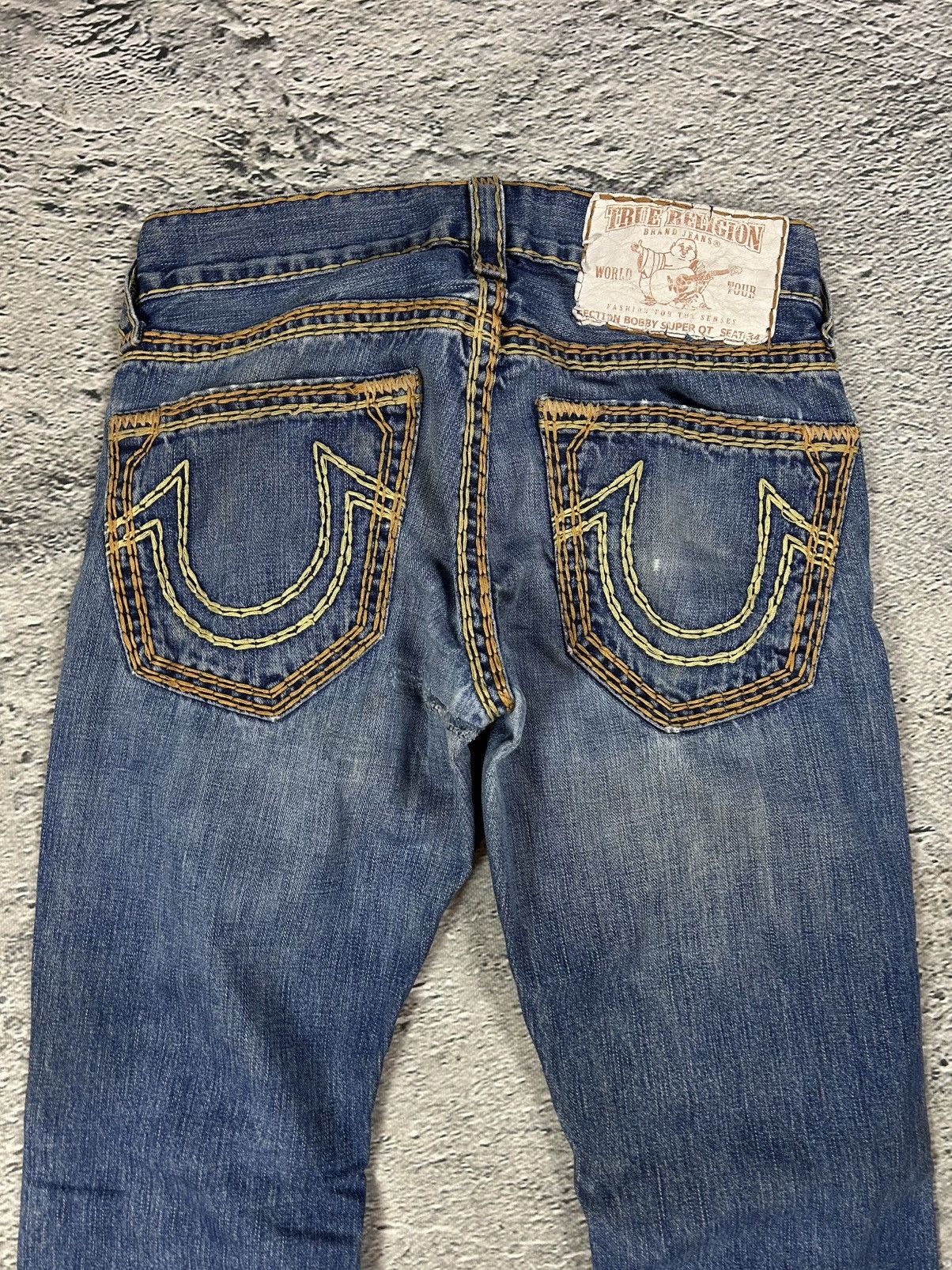 True Religion RARE True Religion jeans gold stitching Y2K Bobby Super QT Size US 29 - 2 Thumbnail