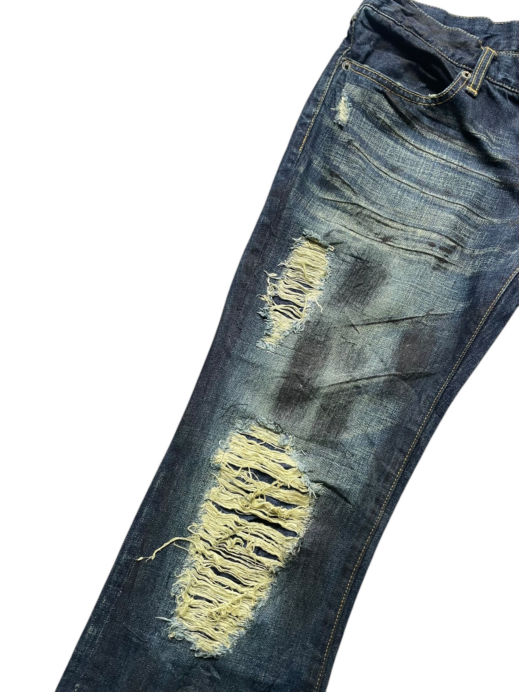 Japanese Brand Seil Flare Distresed Denim Size 31" - 7 Thumbnail