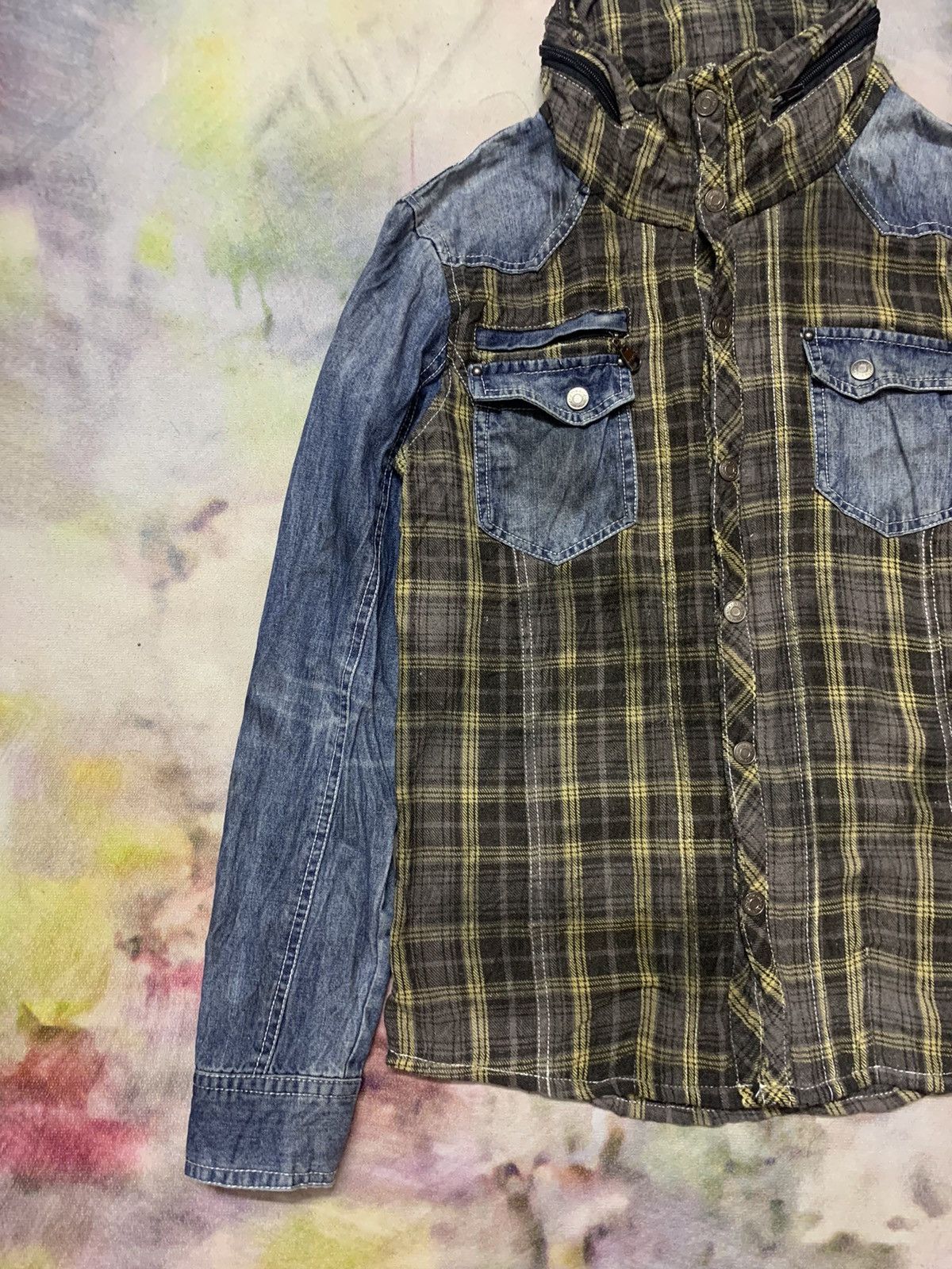 In The Attic In the Attic Hybrid Flannel Washed Denim Dirty Design Size US M / EU 48-50 / 2 - 3 Thumbnail