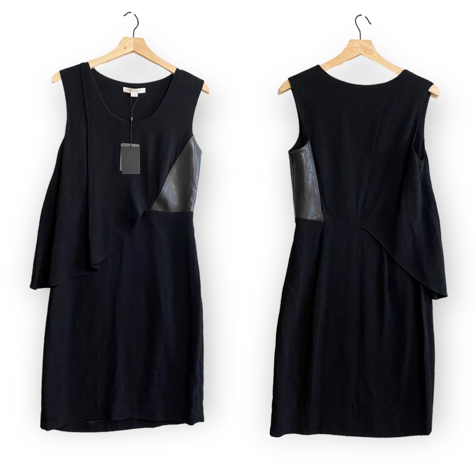 white leather shirt dress Aesthetic Black Button Down Women Leather Shirt Dress main image 0