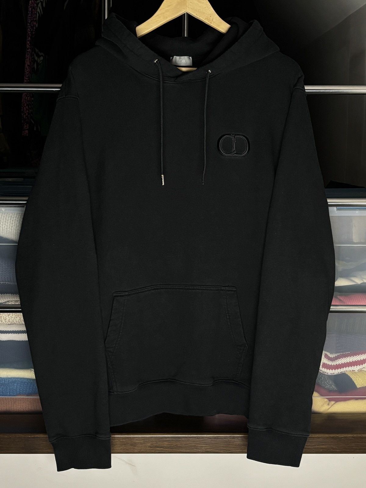 Dior Dior CD Black Oversized Hoodie Sweatshirt Size US L / EU 52-54 / 3 - 1 Thumbnail