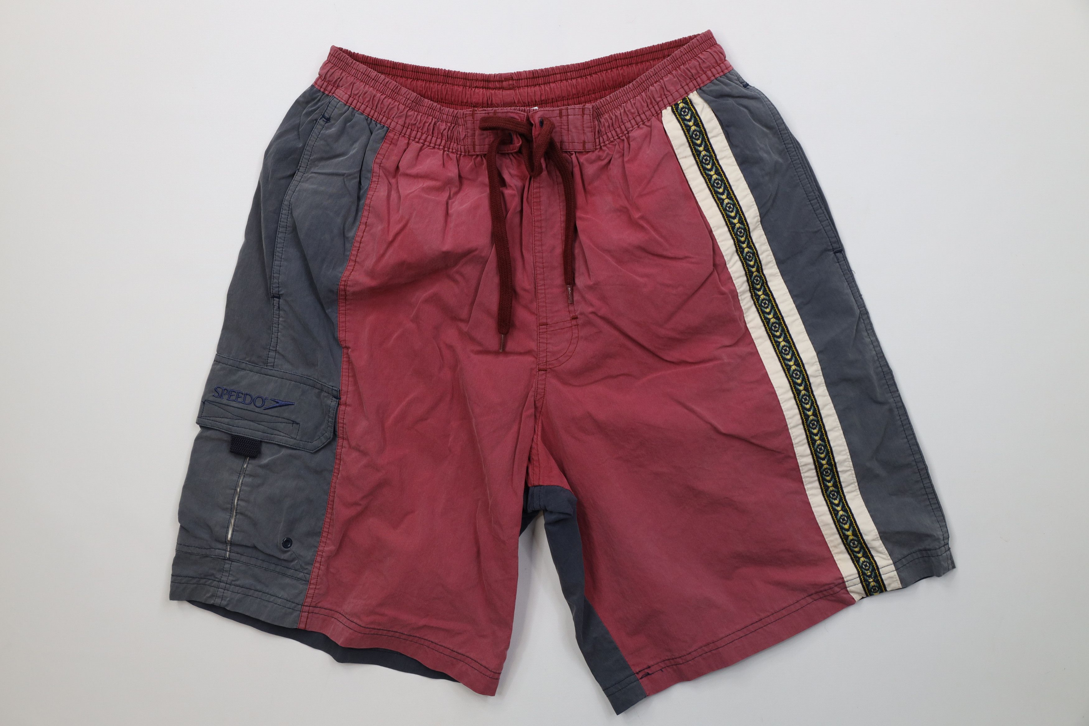 Speedo Vintage 90s Speedo Southwestern Block Lined Shorts Trunks Size US 34 / EU 50 - 1 Thumbnail