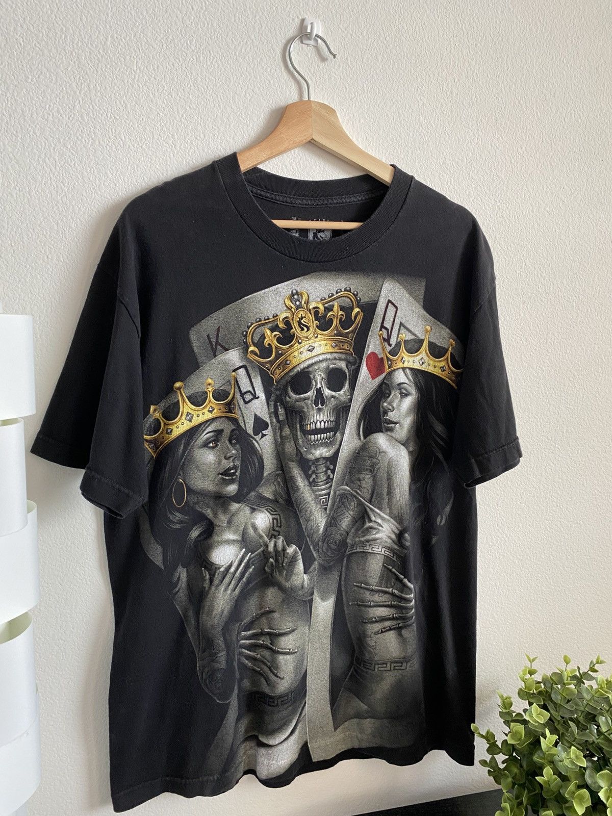 Affliction 00s Skull Grunge Girl Tee Size US L / EU 52-54 / 3 - 2 Thumbnail