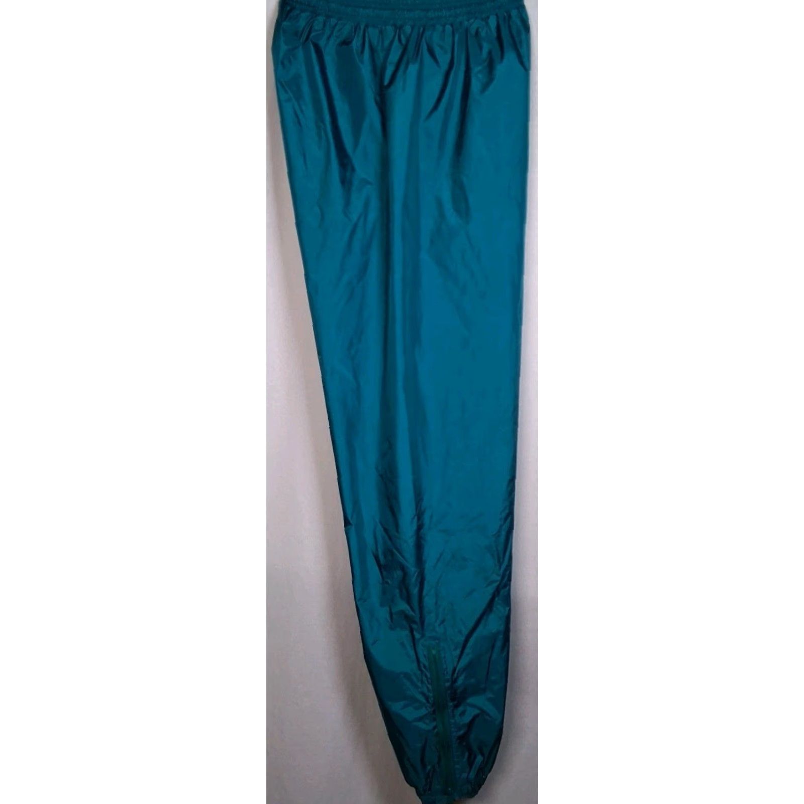 Vintage VINTAGE L.L. Bean Rain Pants Men M Tall Teal Nylon Softshell Lined 32" Inseam Jogger with Zip Cuff Weather Gear Gore Tex Rain Pants Mens 1990s Size US 31 - 3 Thumbnail