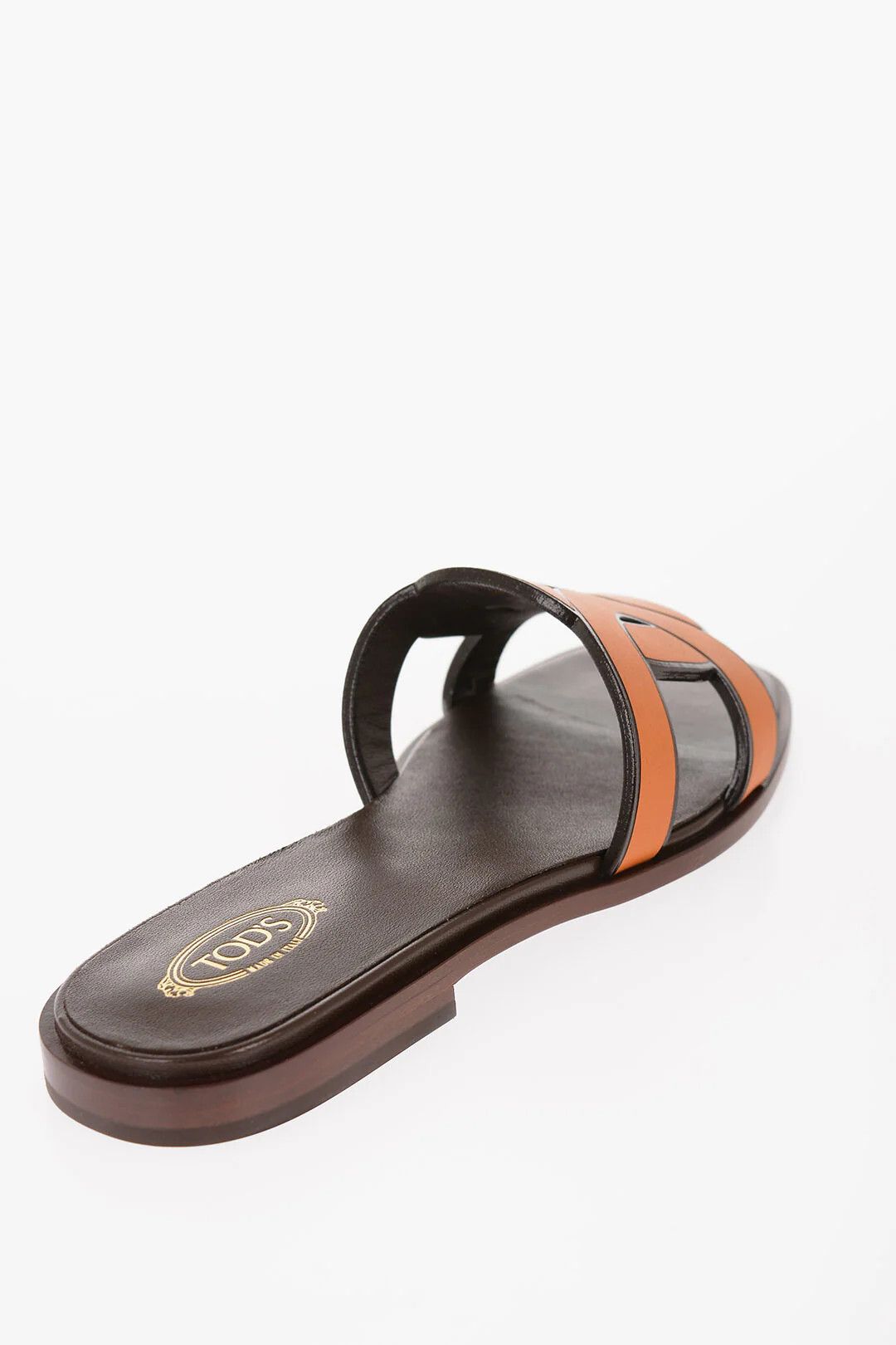 Tod's og1mm0426 Leather Sliders in Orange Size US 4.5 / IT 34.5 - 2 Thumbnail