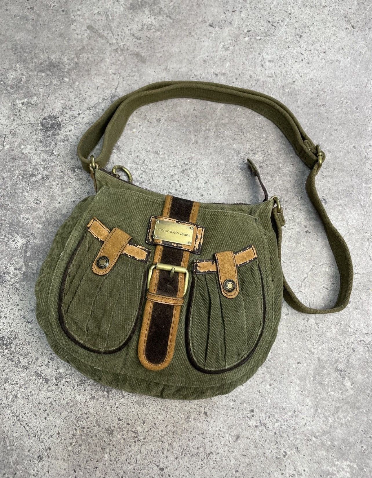 Calvin Klein Vintage Calvin Klein 00s Velvet Leather Bag Kmrii Style Size ONE SIZE - 2 Thumbnail