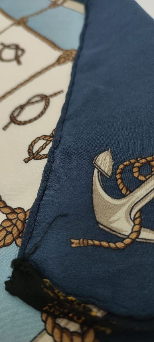 Celine CELINE PARIS NAVY SILK SCARF – ARCHIVE PIECE Size ONE SIZE - 8 Thumbnail