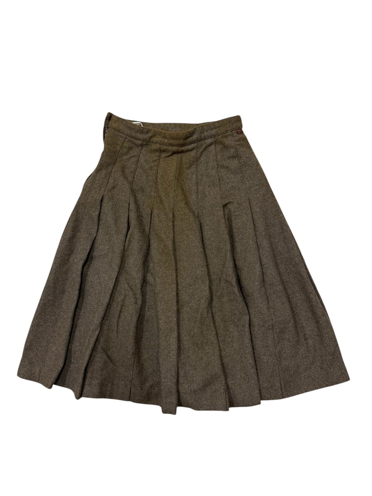 Japanese Brand × Mademoiselle Non Non × Vintage Madmoiselle Non Non plates Wool Skirt Size 24" / US 00 / IT 34 - 2 Thumbnail