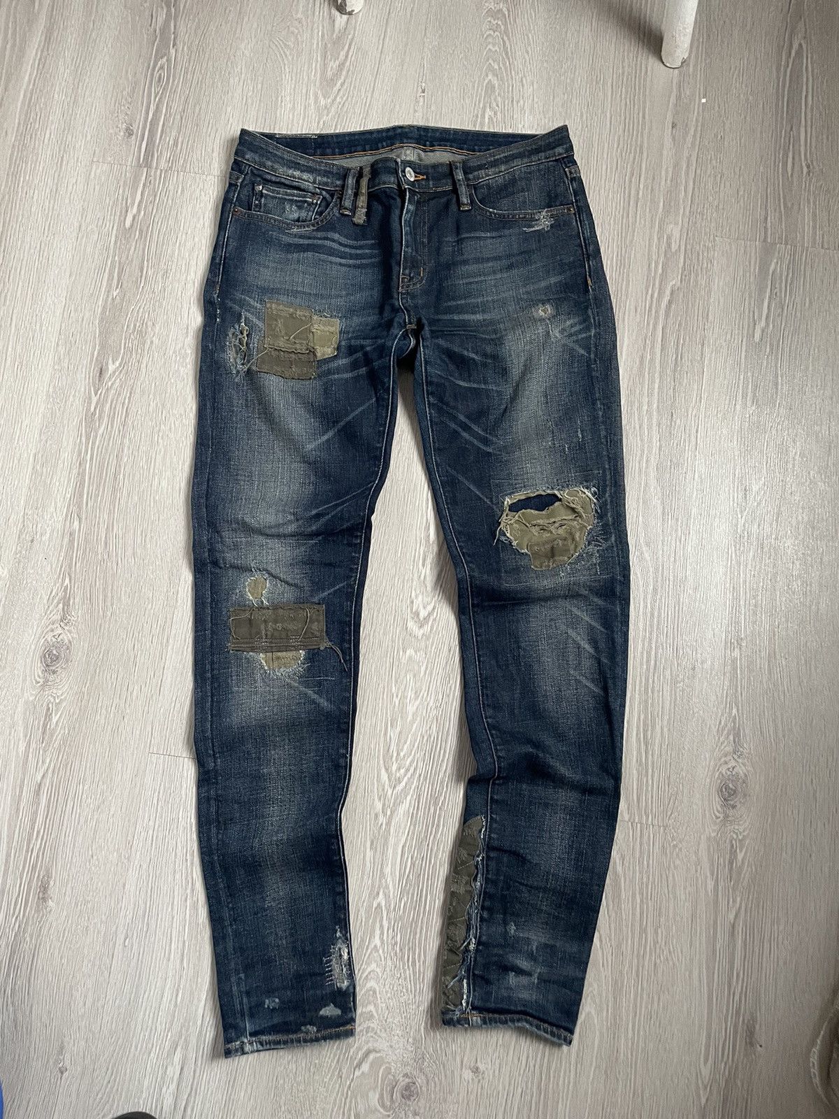 Denim & Supply Ralph Lauren Rare💥 Patchwork Denim Supply Ralph Lauren Skinny Jeans Size US 31 - 1 Thumbnail
