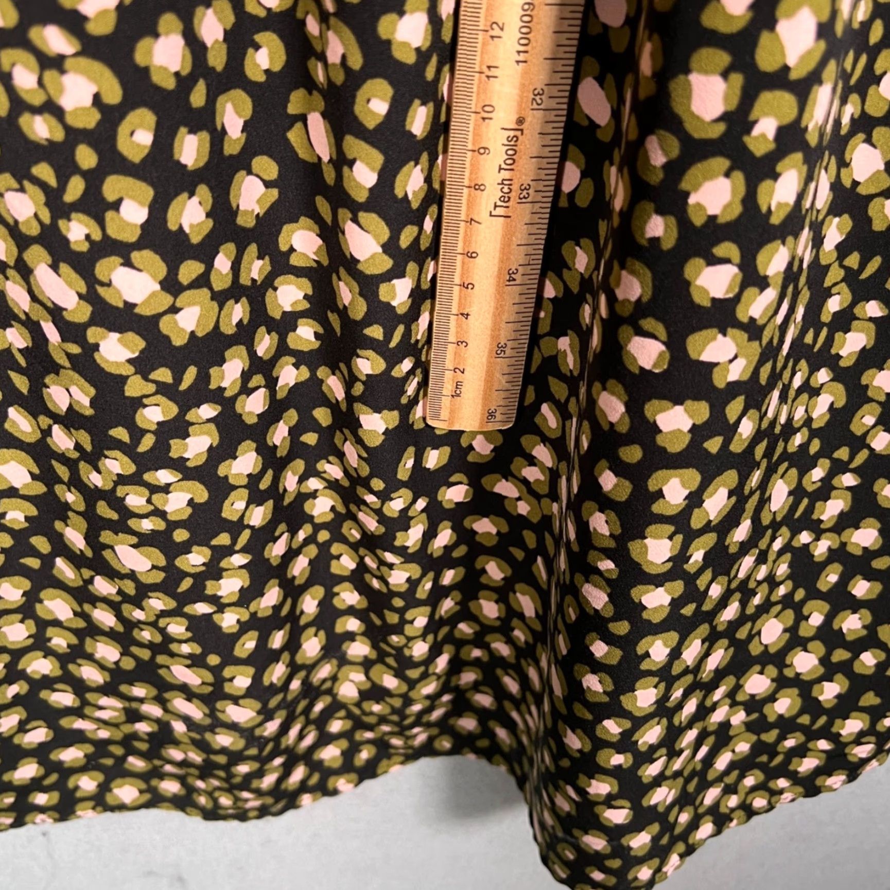 Vintage Who What Wear Womens Large Black Floral Midi Dress Flutter Sleeves Size L / US 10 / IT 46 - 5 Thumbnail