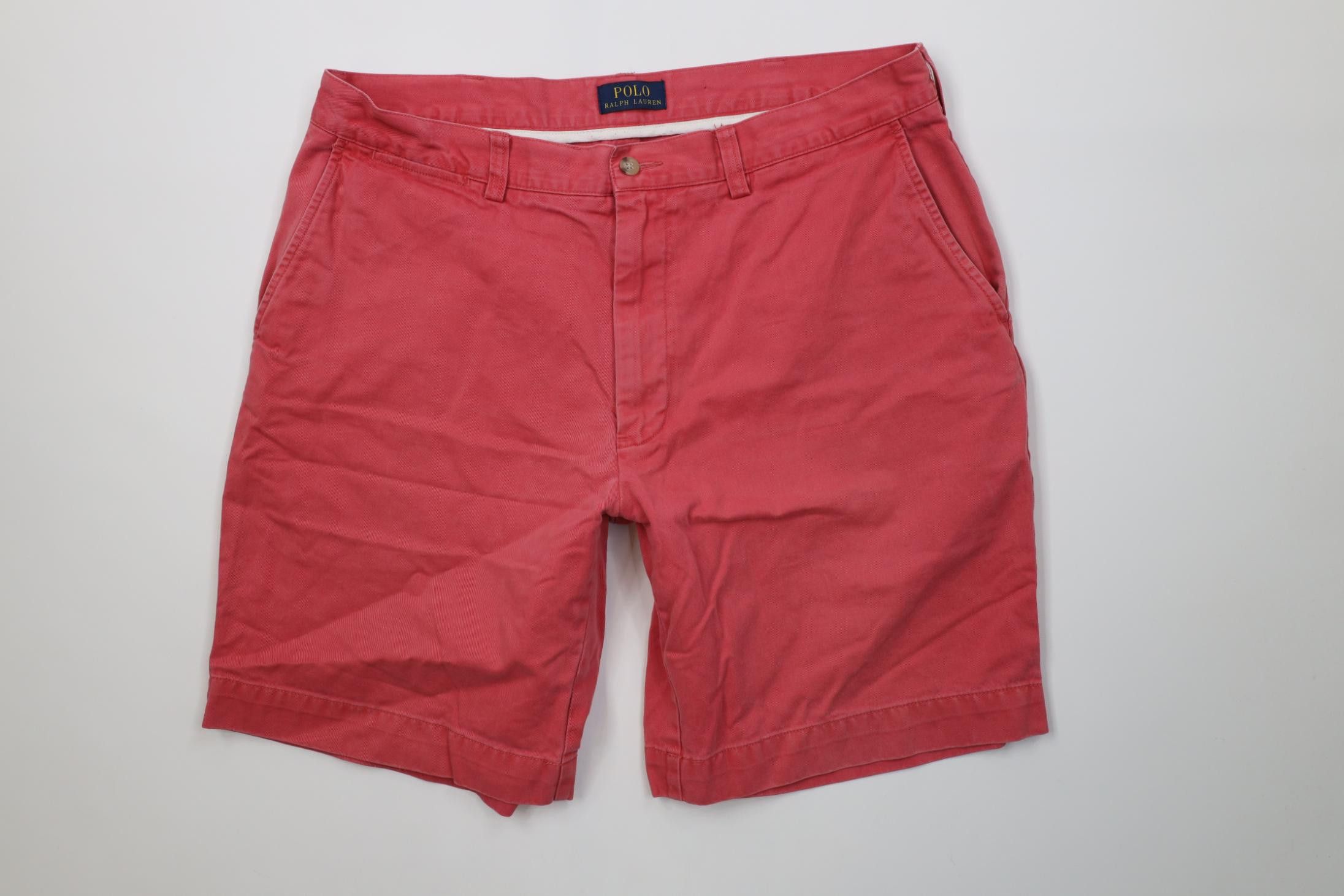 Polo Ralph Lauren Vintage Y2K Ralph Lauren Above Knee Chino Golf Shorts Red Size US 36 / EU 52 - 1 Thumbnail