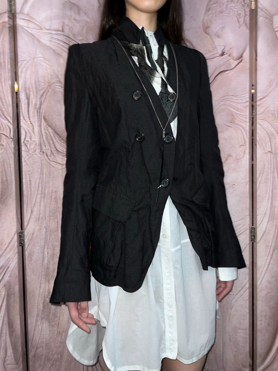 Ann Demeulemeester Ann Demeulemeester 2011ss Pleated Wool Blz Vintage Size XS / US 0-2 / IT 36-38 - 6 Thumbnail