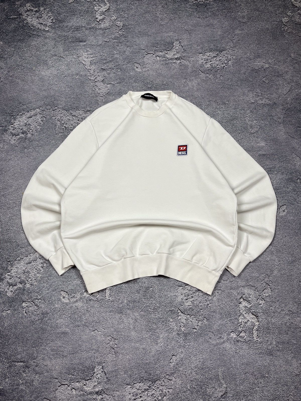 Diesel × Vintage Diesel White Hoodie Logo Bones Vintage Size US L / EU 52-54 / 3 - 1 Thumbnail