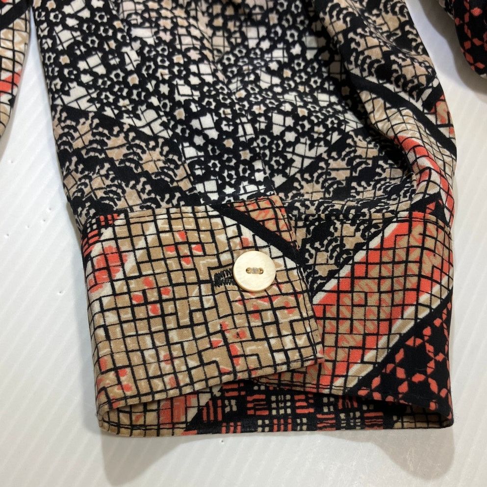 Other Allison Daley Patchwork Collared Long Sleeve Blouse Women 3X Size 3XL / US 20-22 - 4 Thumbnail