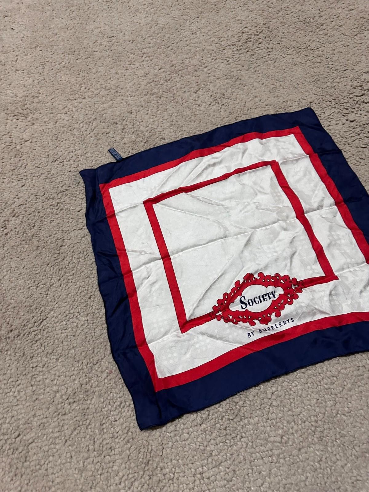 Burberry Vintage Society Burberrys Silk Neckerchief Neck Scarf 17.5 Size ONE SIZE - 3 Thumbnail
