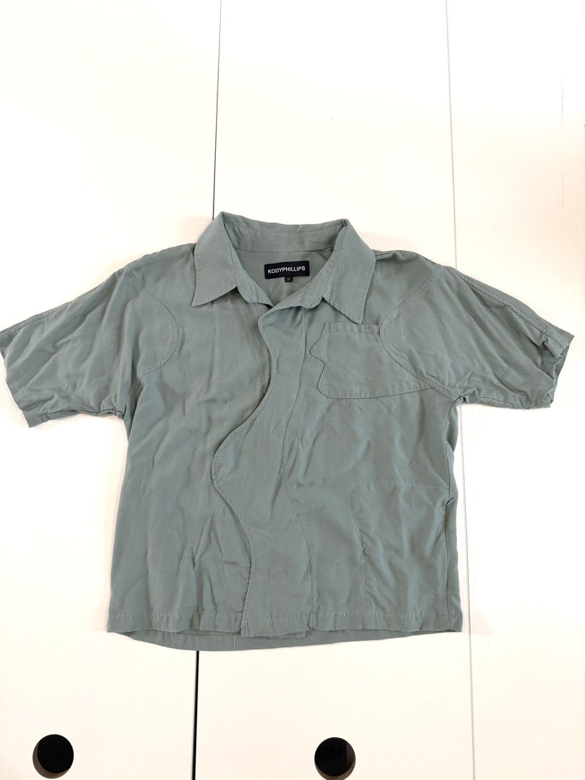 Kody Phillips Kody Phillips Wavy Button-Up Short Sleeve Shirt Size US M / EU 48-50 / 2 - 1 Thumbnail