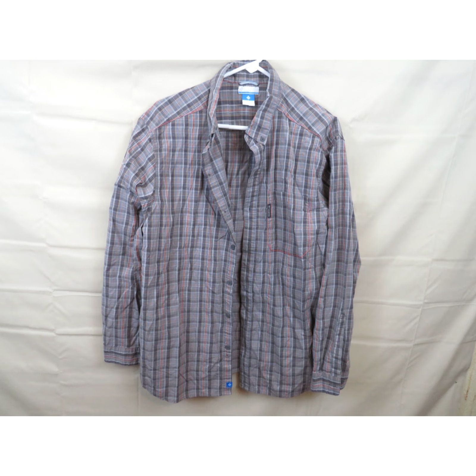 Colombo Columbia Button-Down Shirt L Grey Long Sleeve Plaid Men Button-Up Multicolor Sportwear Size US L / EU 52-54 / 3 - 2 Thumbnail
