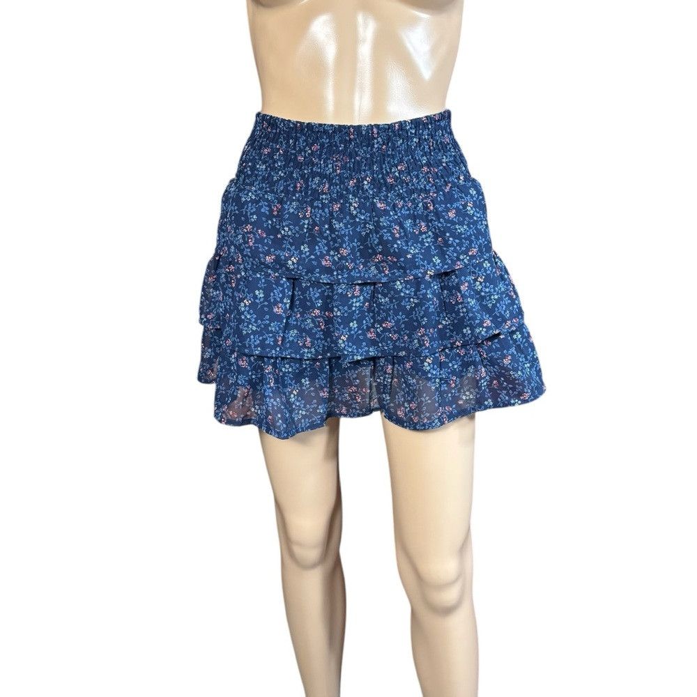 Other New Creamie Blue Tiered Skirt Size 8 Size 24" / US 00 / IT 34 - 1 Thumbnail