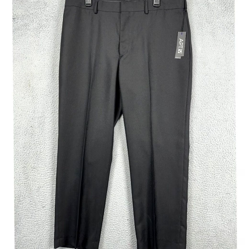 Apt. 9 Apt. 9 Chino Golf Pants Mens 38X30 Black Ice Flat Front Straight Leg Pockets NEW Mens Size US 38 / EU 54 - 2 Thumbnail