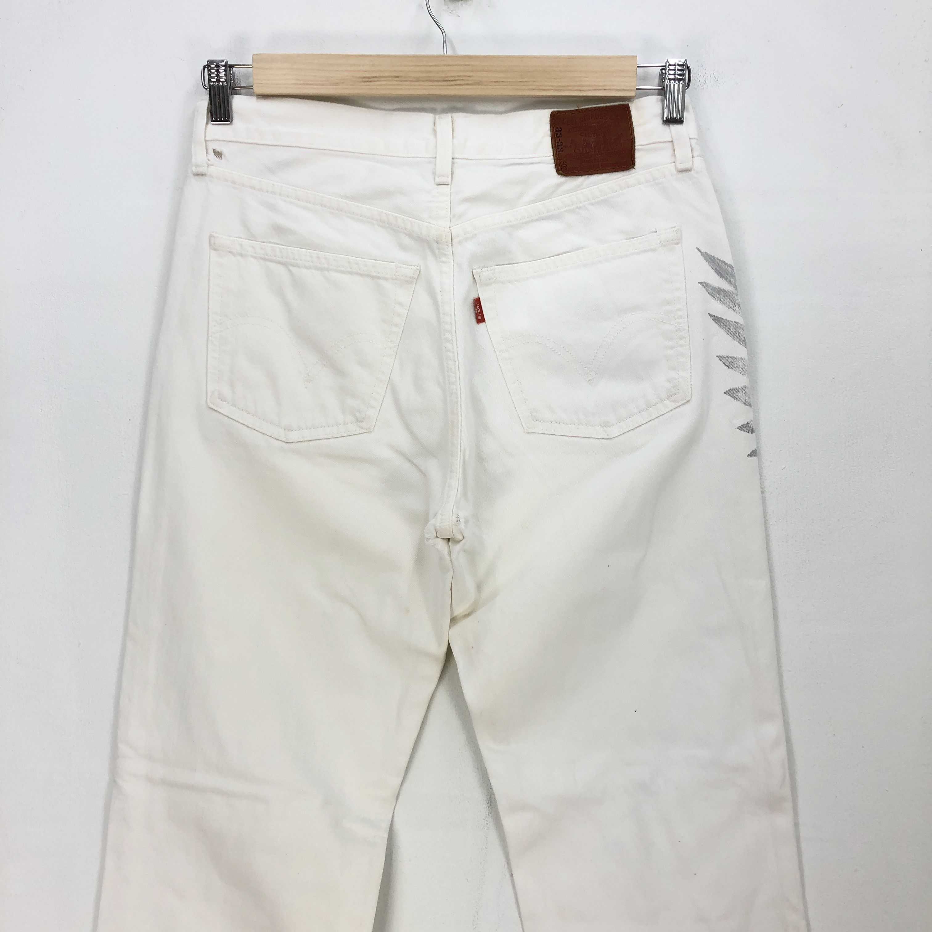 Levi's Rare Vintage Levis Jeans Printed Phoenix Levi's White Denim Size US 30 / EU 46 - 4 Thumbnail