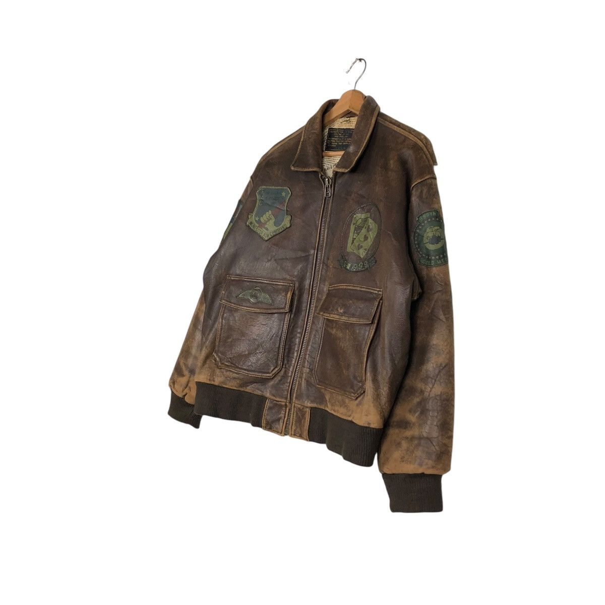 Vintage 🔥VINTAGE LEATHER JACKET AIR FORCE MILITARY BUZZ RICKSONS Size US M / EU 48-50 / 2 - 4 Thumbnail