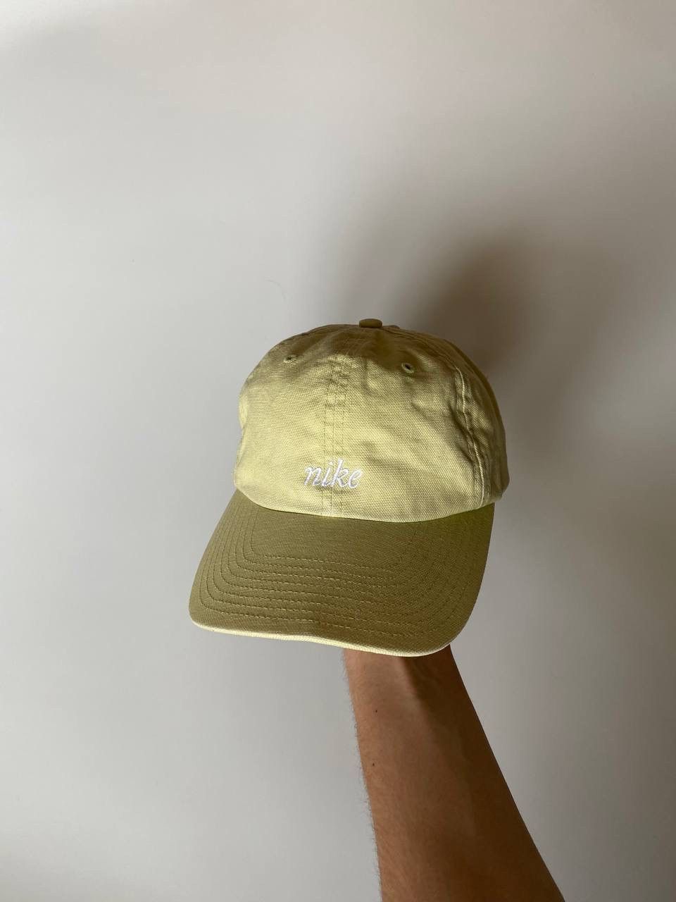 Nike × Vintage Vintage Nike Hat Cap Small logo Yellow OS 00’s Size ONE SIZE - 1 Thumbnail