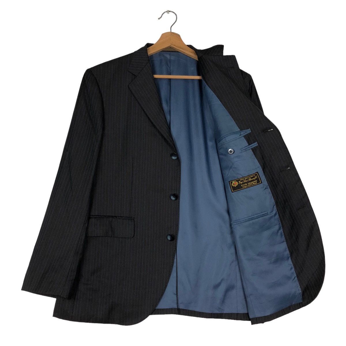 Loro Piana 🔥Vintage Coats Striped Pin Loro Piana Four Seasons Wool Size US S / EU 44-46 / 1 - 11 Thumbnail