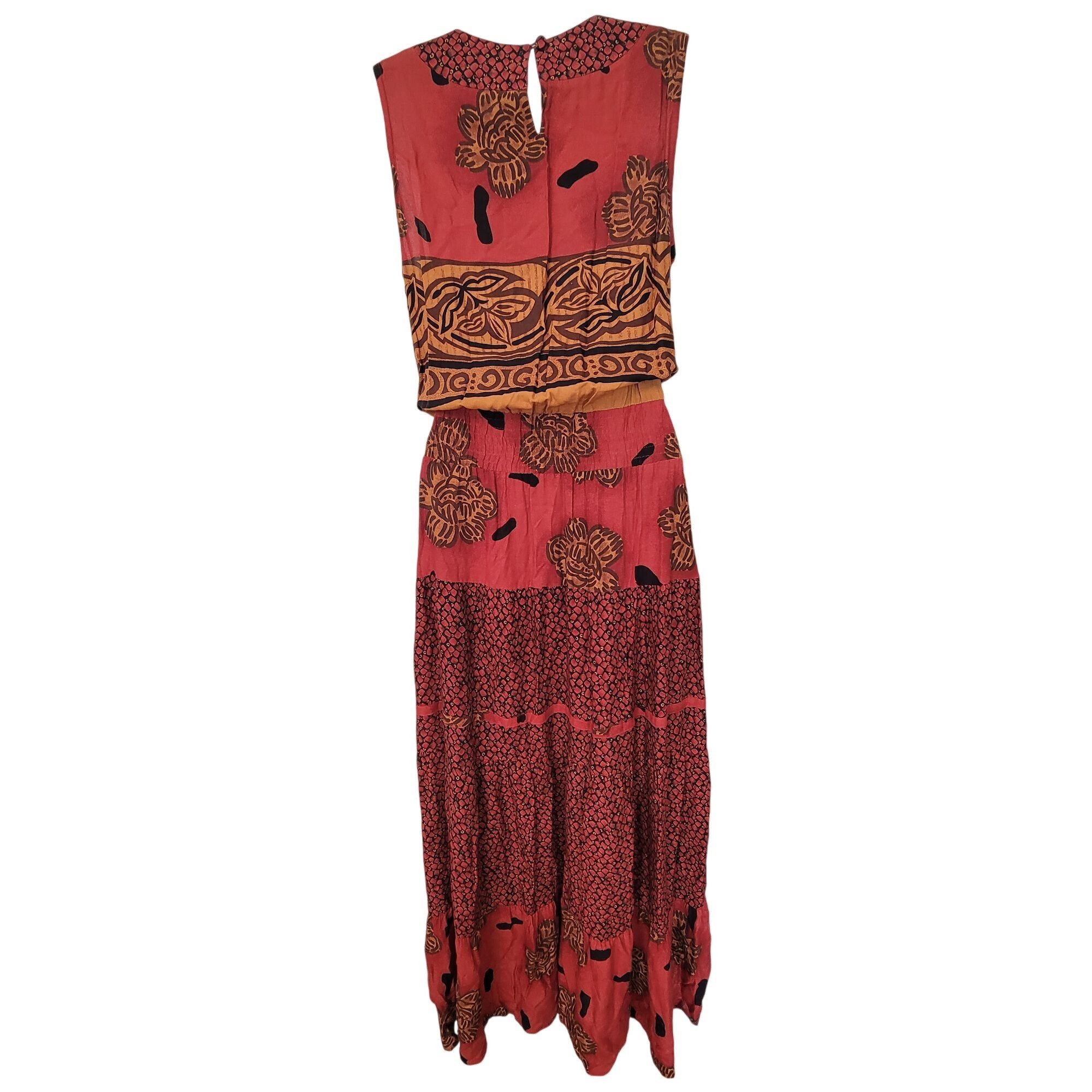 Vintage Vintage Kathie Lee Tribal Print Sleeveless Maxi Dress Blouso Size M / US 6-8 / IT 42-44 - 5 Thumbnail