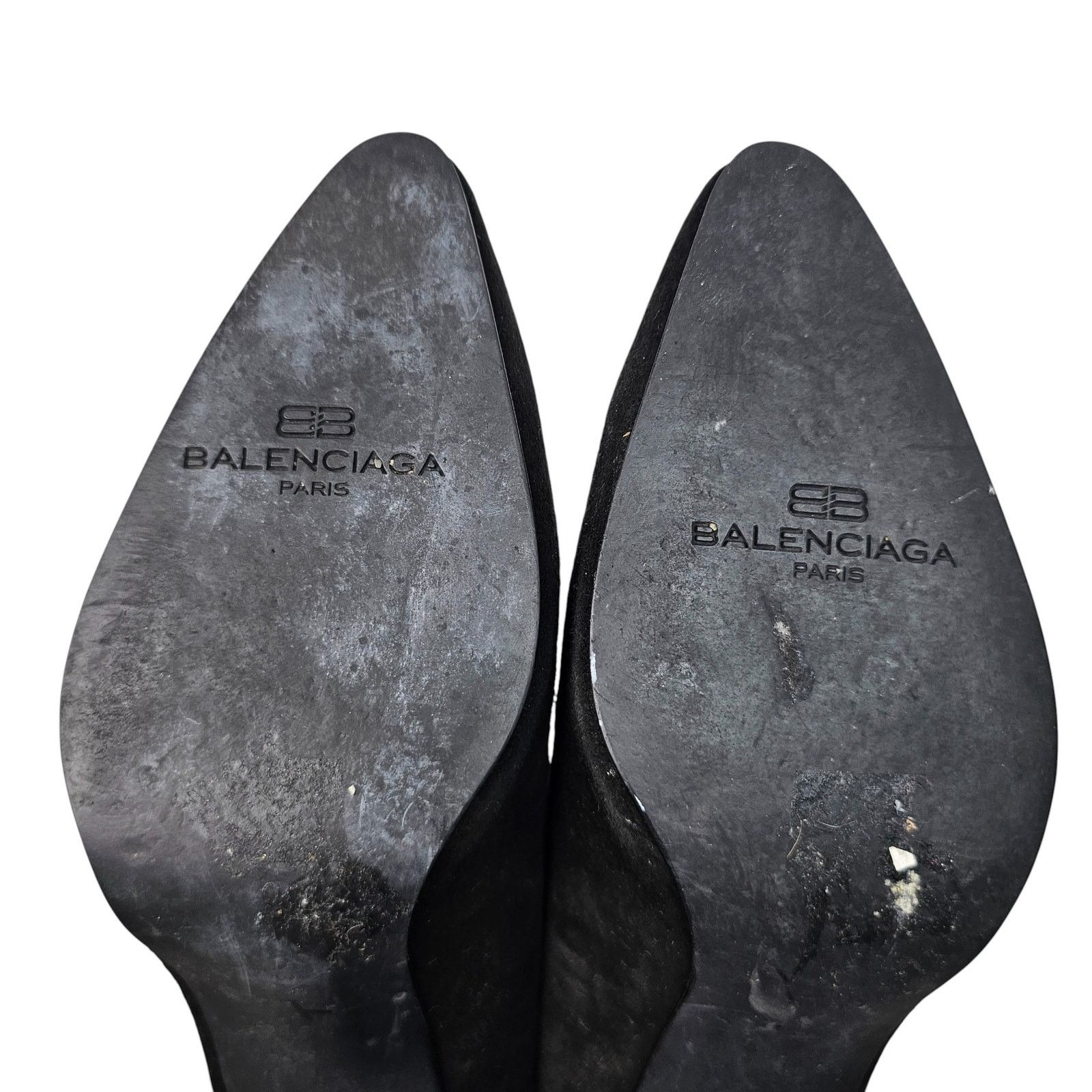 Balenciaga Balenciaga Womens Black Suede Heels Closed Toe Pumps Size 5 Size US 5 / IT 35 - 9 Thumbnail