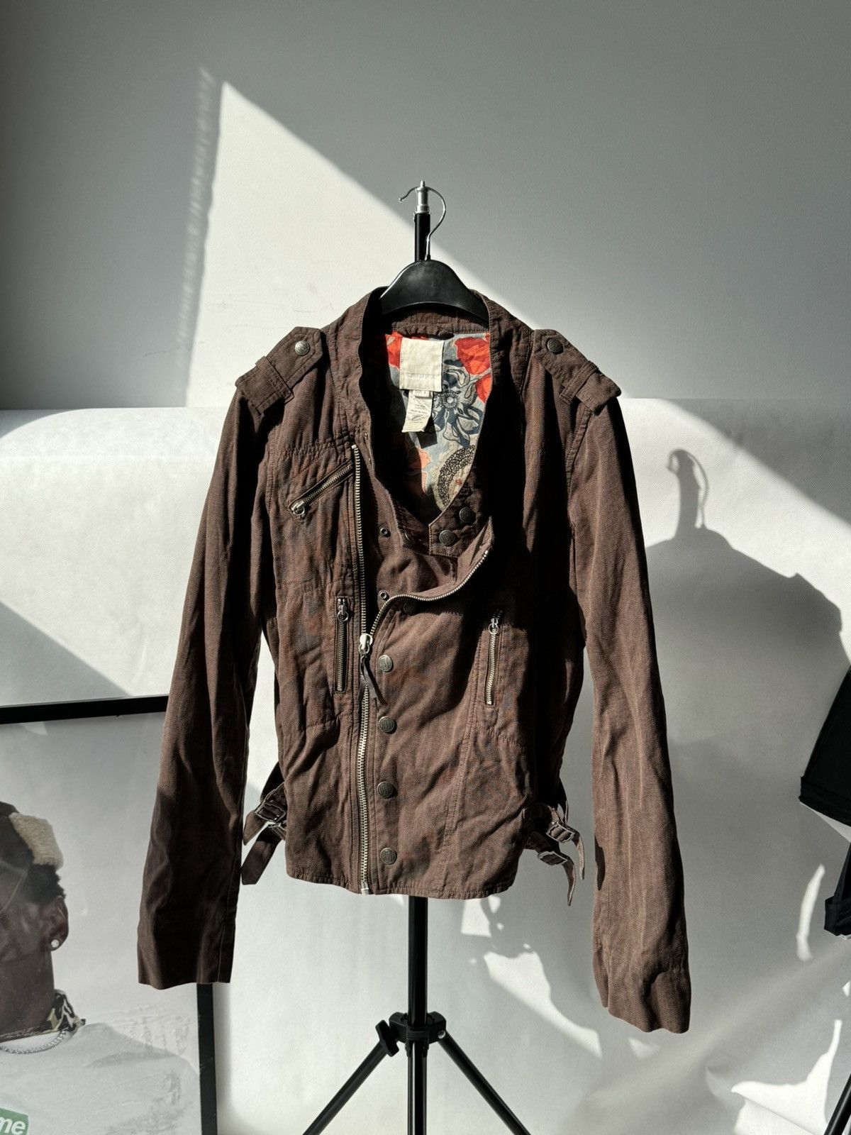 Diesel Archive Diesel Brown Corset Jacket Napoleon Style 00s Size L / US 10 / IT 46 - 5 Thumbnail