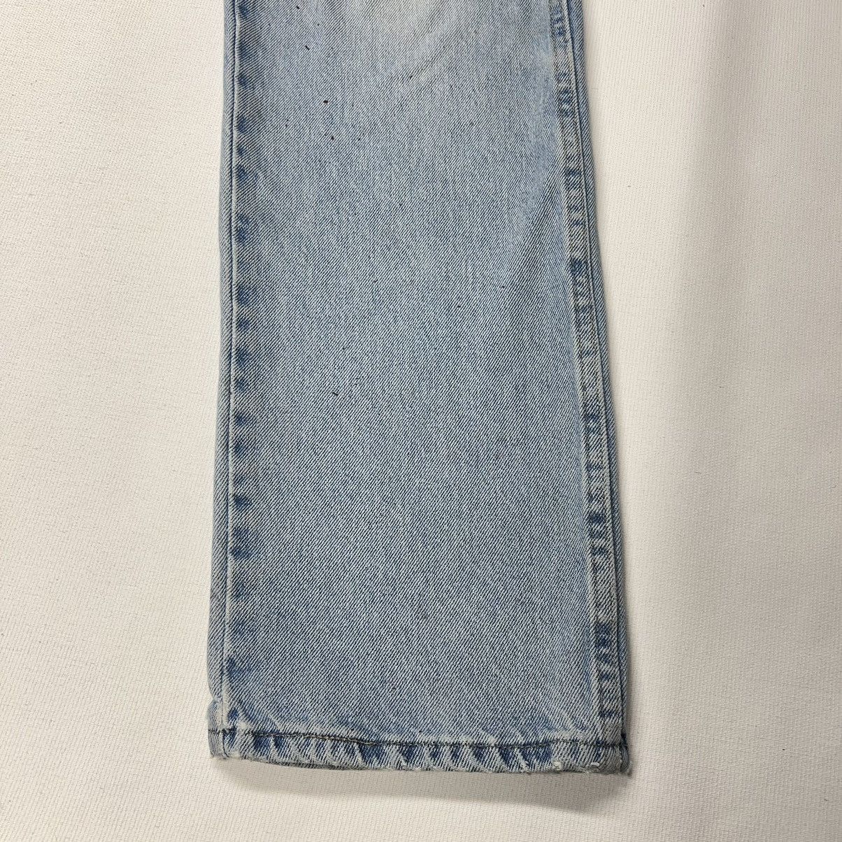 Vintage × Wrangler Wrangler Jeans Blue Straight Ripped Faded Denim Worn Y2K Size US 33 - 2 Thumbnail