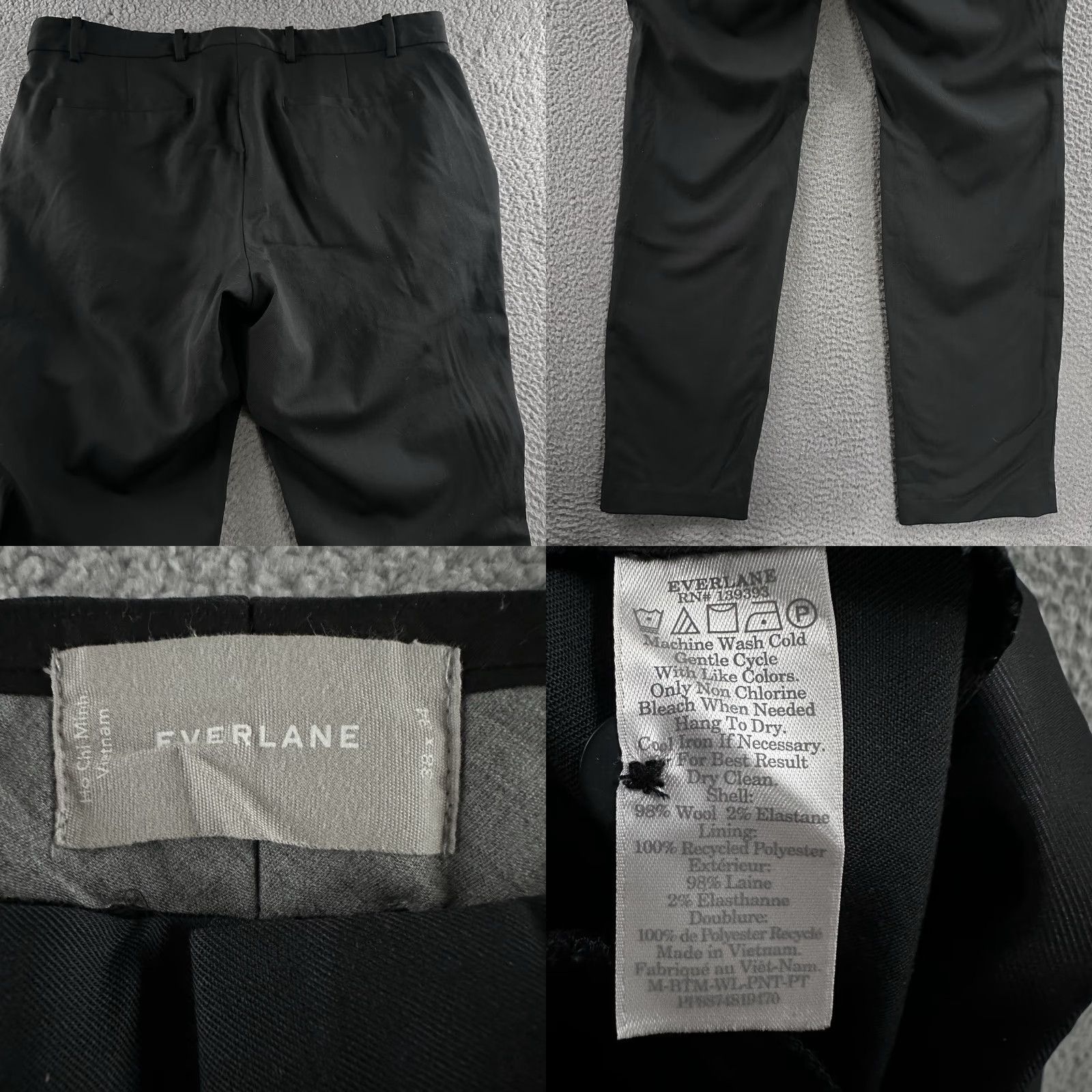 Everlane Everlane Dress Pants Mens Gray 38x34 Wool Blend Straight Front Size US 38 / EU 54 - 9 Thumbnail
