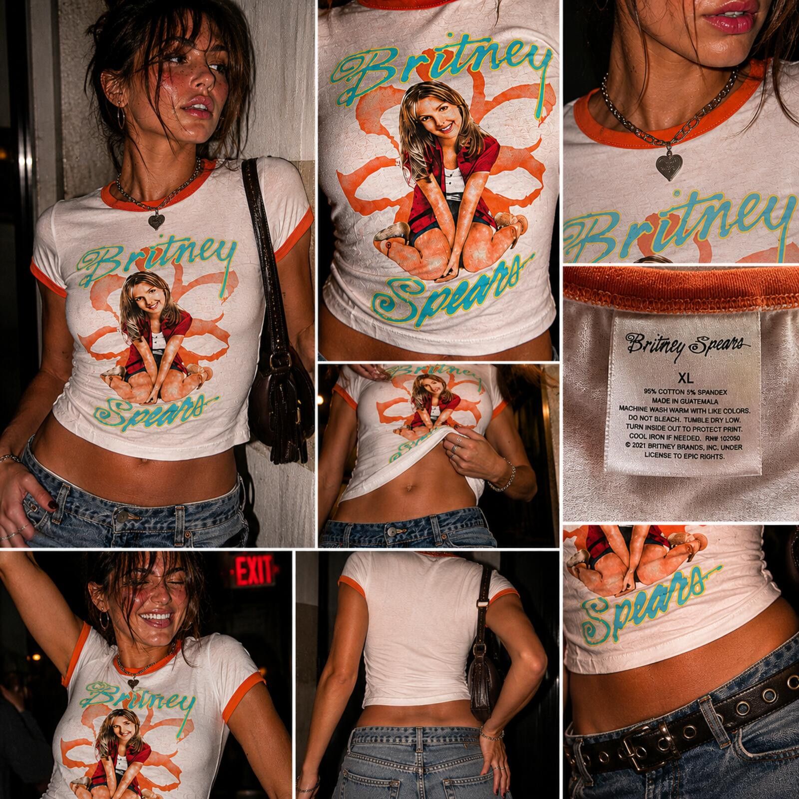 Other Britney Spears Y2K Ringer Baby Tee Graphic Top XL Size XL / US 12-14 / IT 48-50 - 2 Thumbnail