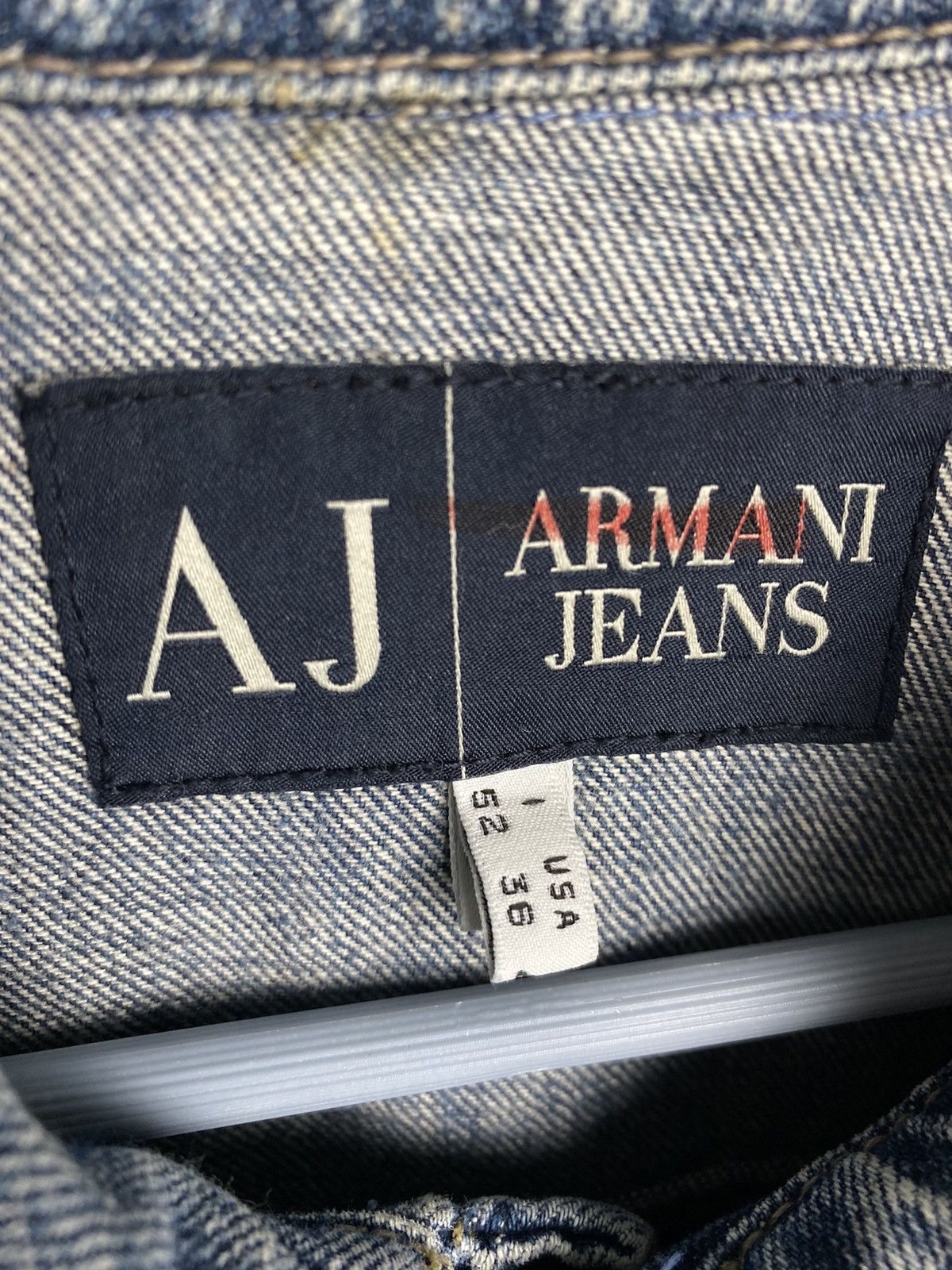 Armani 🔥❗️Armani BIG LOGO rare Oversized Denim Jacket Size US M / EU 48-50 / 2 - 7 Thumbnail