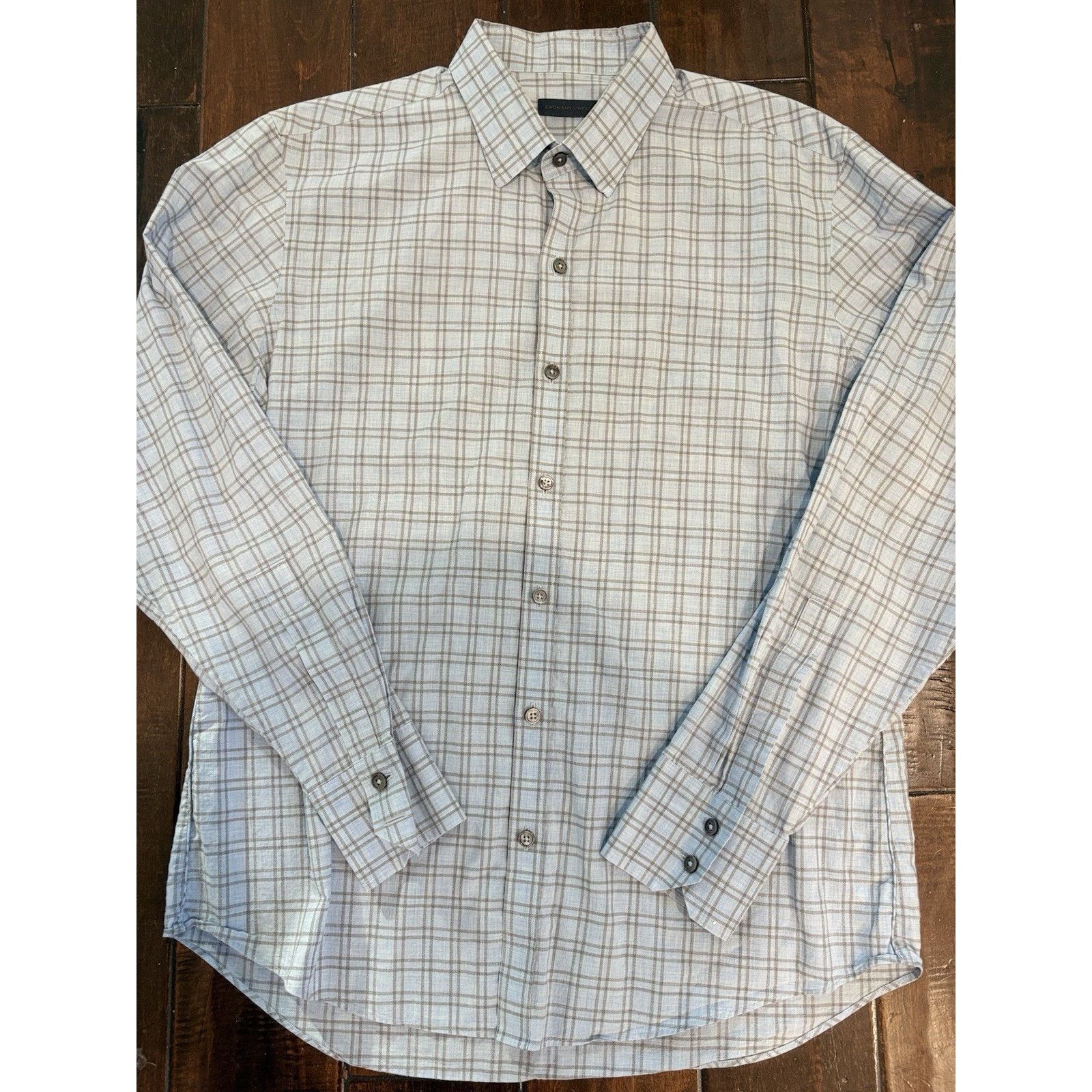 Zachary Prell Zachary Prell 100% Cotton Blue Button Down Men's Plaid Shirt Size US M / EU 48-50 / 2 - 10 Thumbnail