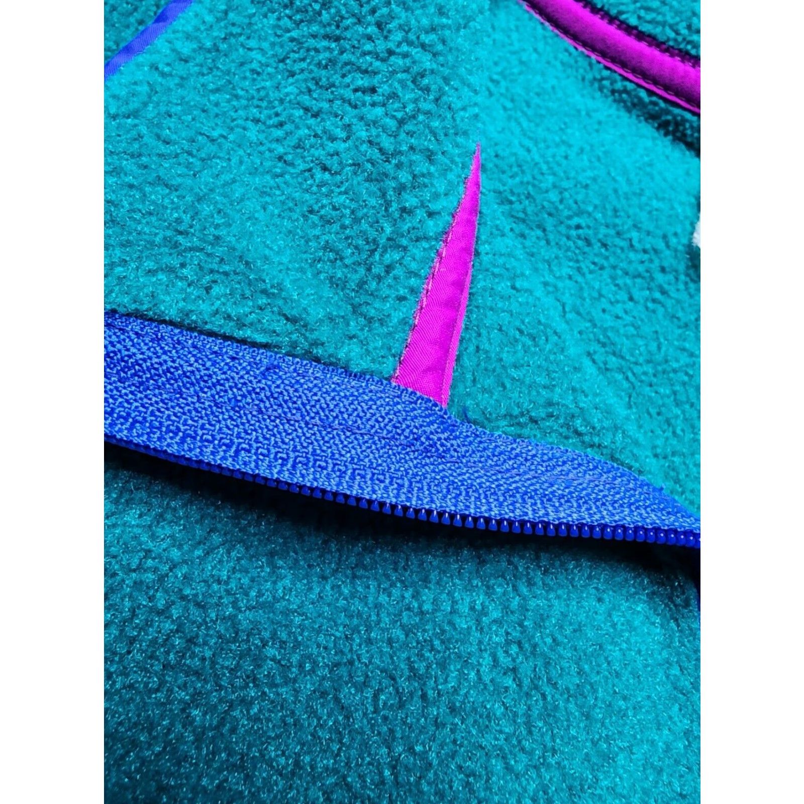 Vintage VINTAGE L.L. Bean Womens XL Green Aqua Logo Fleece Jacket Size L / US 10 / IT 46 - 4 Thumbnail
