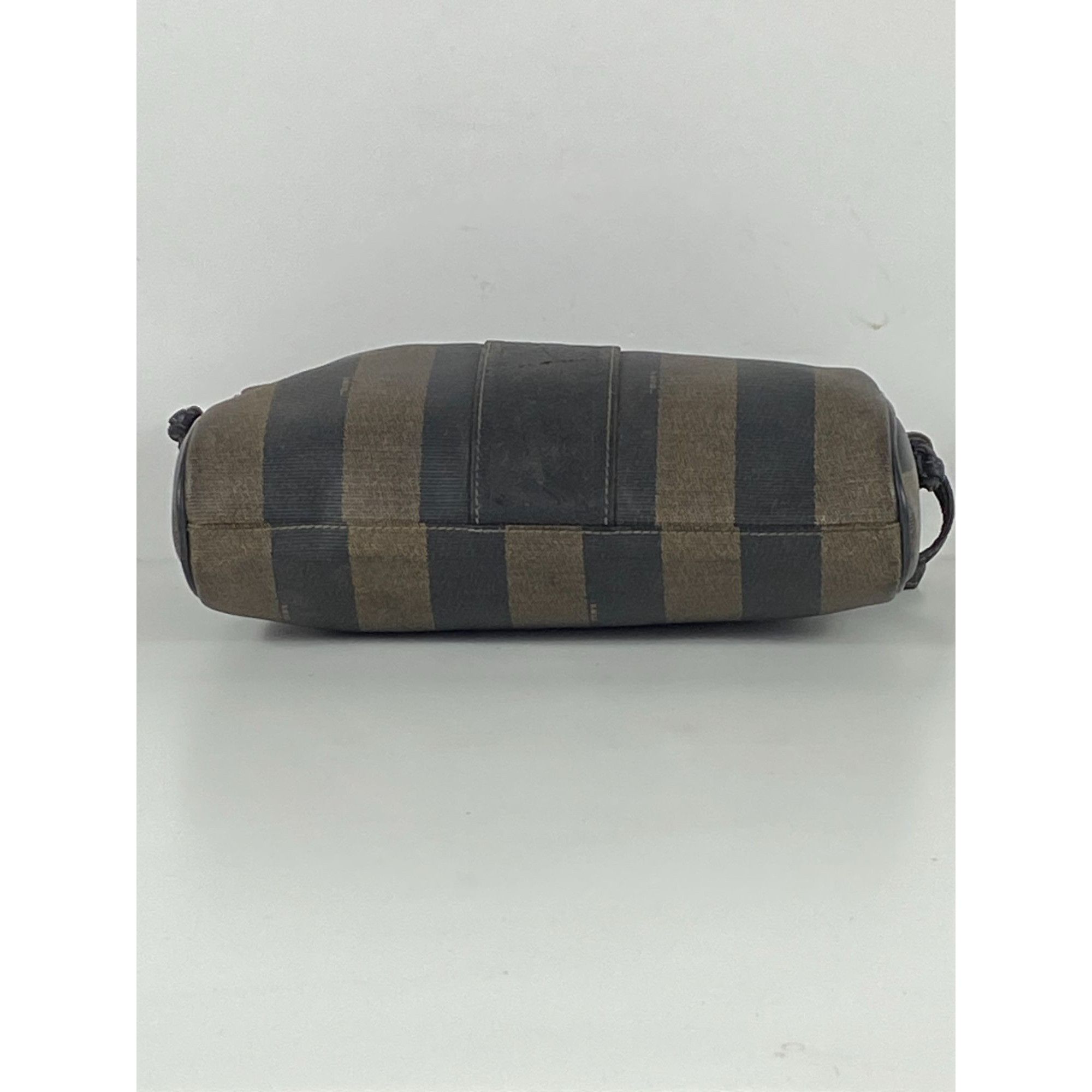 Fendi VTG 80s Fendi Pequin Striped Coated Canvas Crossbody Purse W Size ONE SIZE - 4 Thumbnail