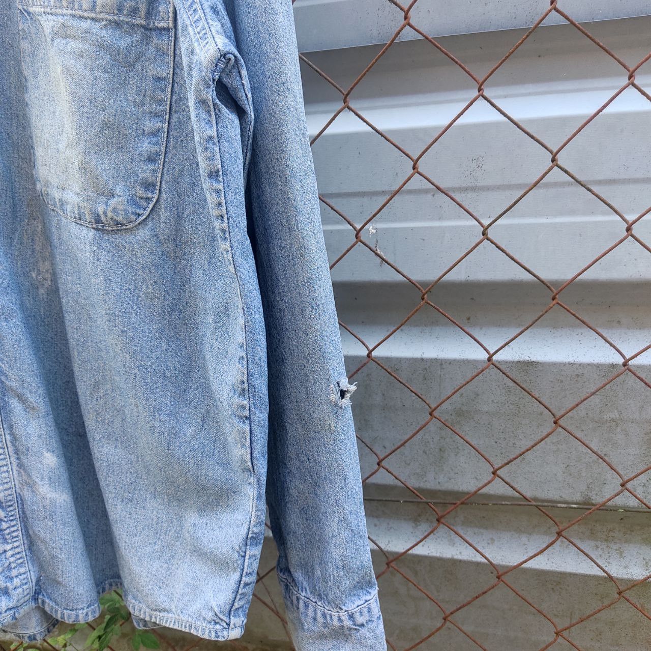 Budweiser × Vintage Vintage 90s Budweiser Embroided Denim Shirt Size US XL / EU 56 / 4 - 4 Thumbnail