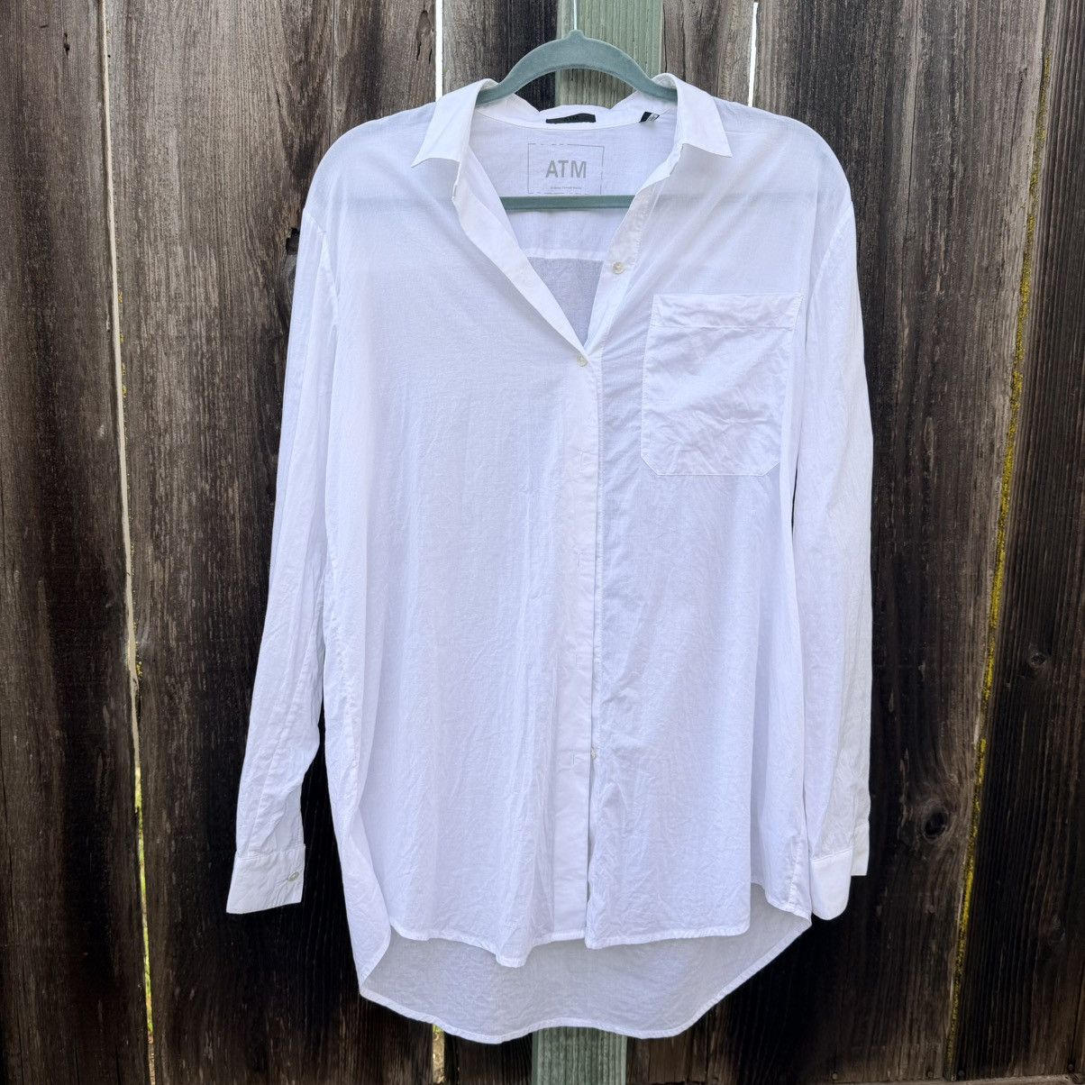 ATM Anthony Thomas Melillo ATM Anthony Thomas Melillo White Cotton Button Down Shirt M Size M / US 6-8 / IT 42-44 - 2 Thumbnail