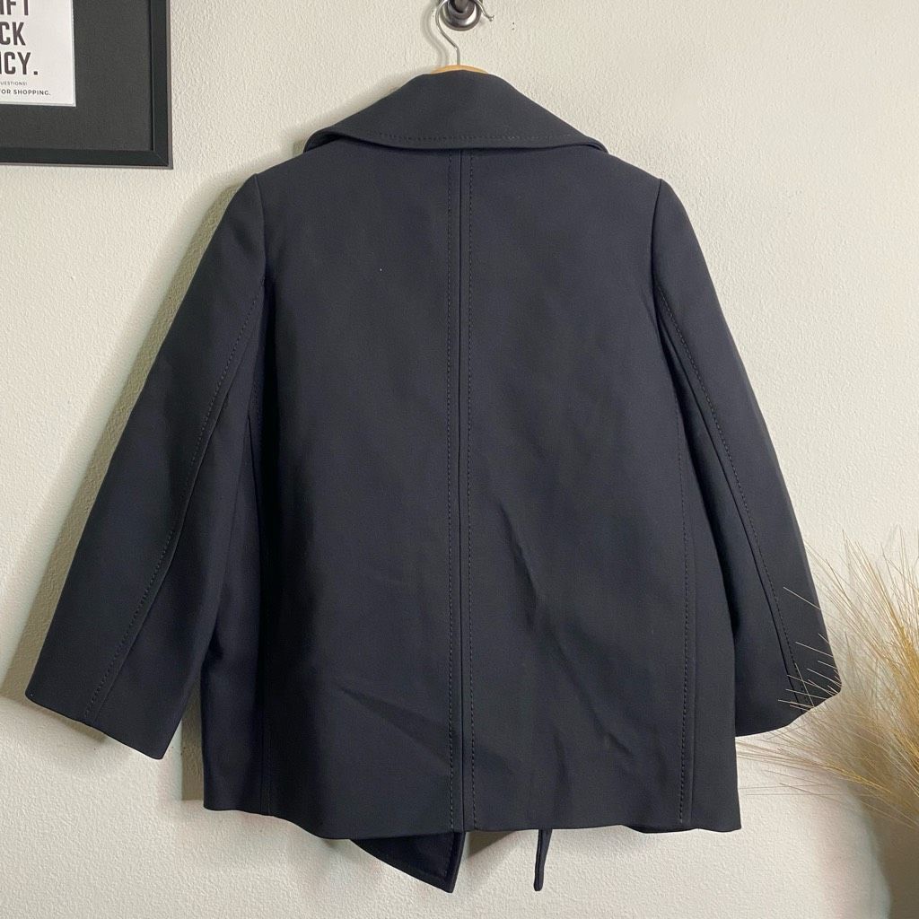 Kate Spade Kate Spade Madison Ave Pea Coat Black Button Front Greer Coa Size L / US 10 / IT 46 - 9 Thumbnail