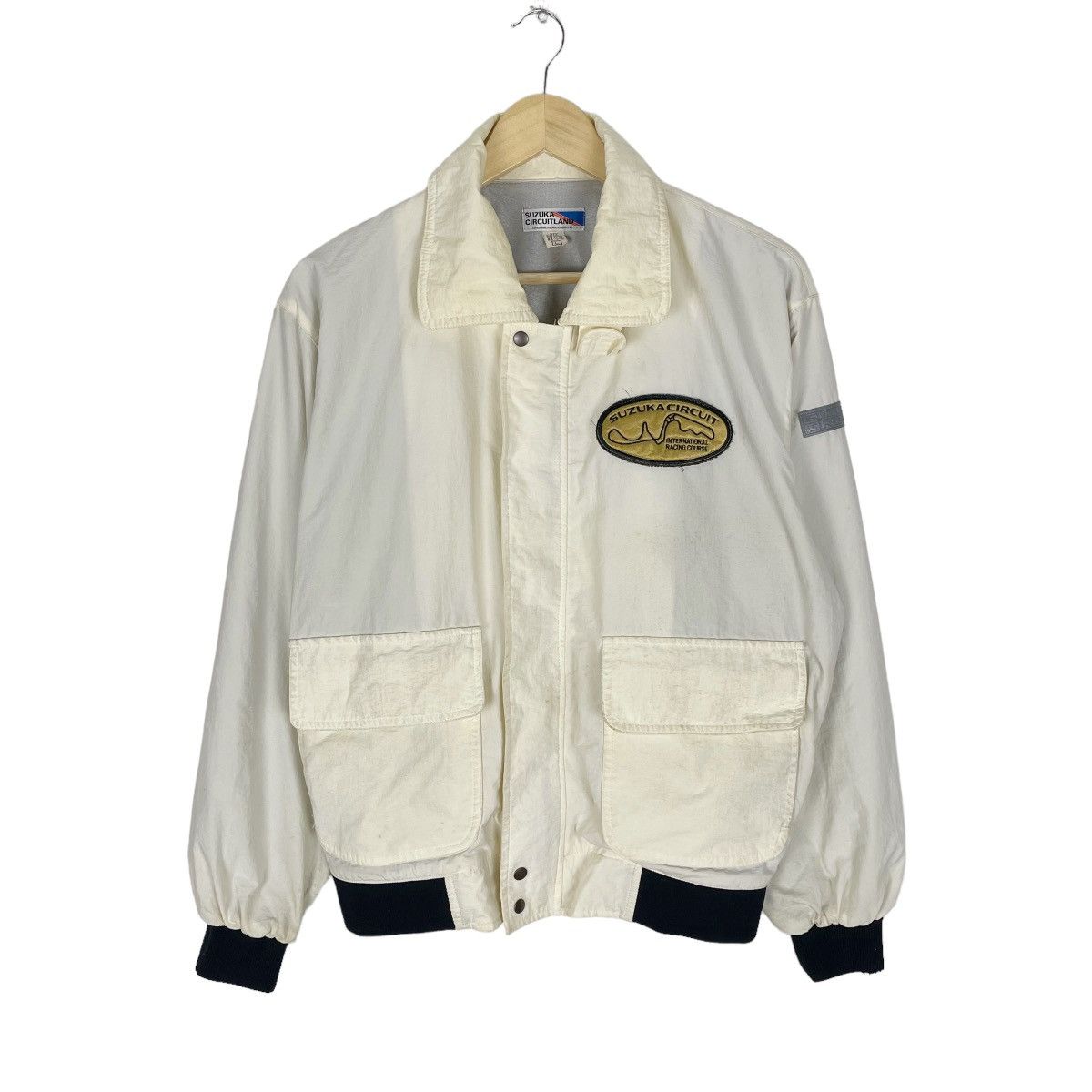 Japanese Brand 🔥90s SUZUKA CIRCUIT INTERNATIONAL RACING BOMBER JACKET Size US L / EU 52-54 / 3 - 4 Thumbnail