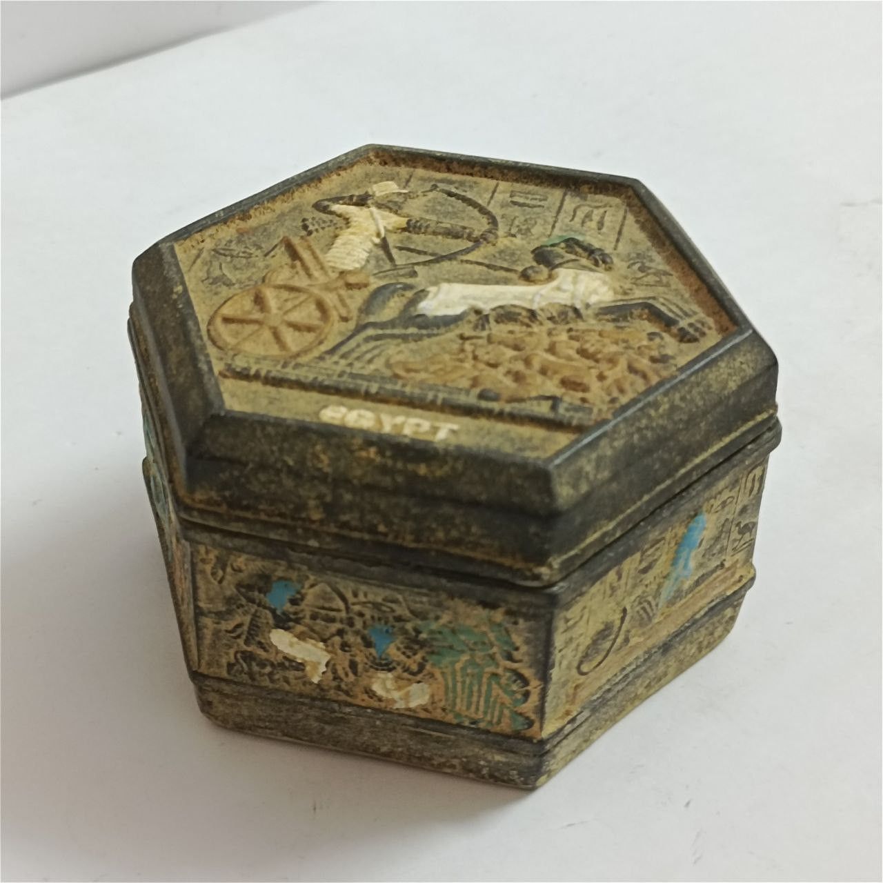 Handmade Handmade egyptian pharaonic box – antique chariot scene Size ONE SIZE - 2 Thumbnail